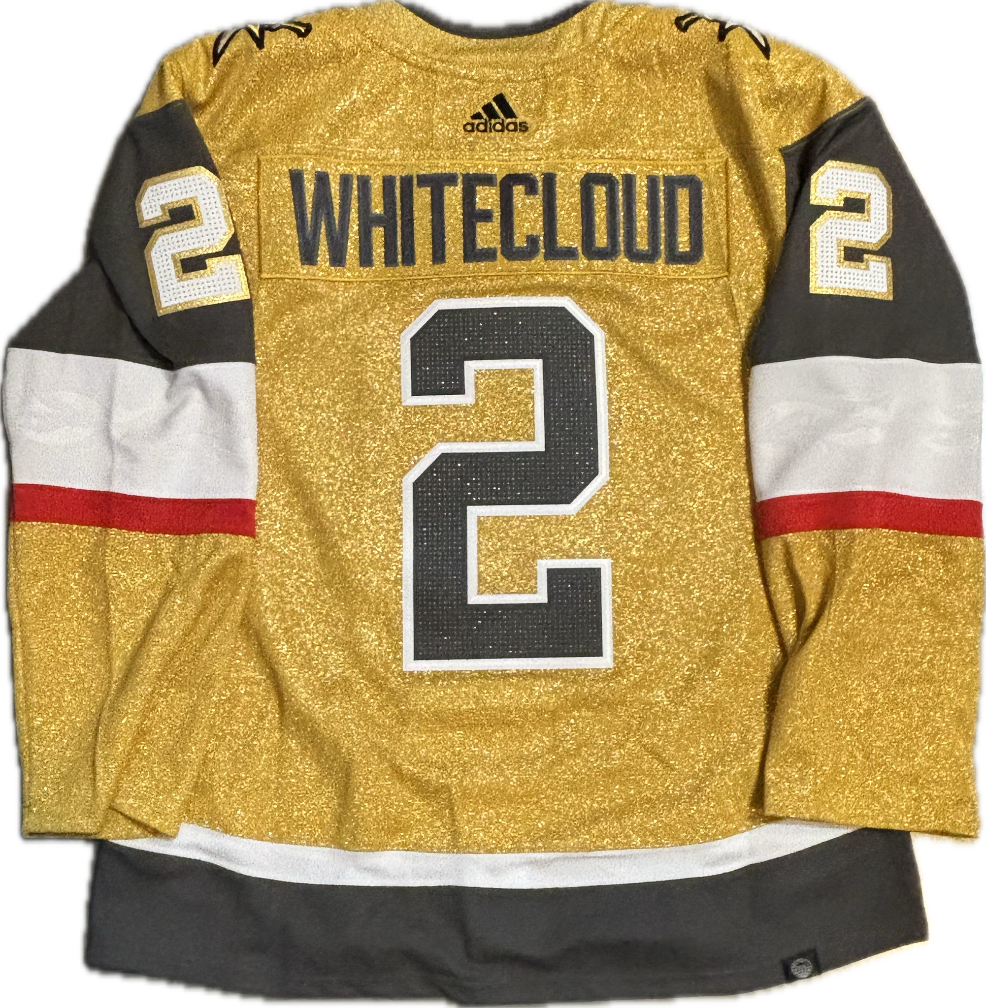 Vegas Golden Knights Zach Whitecloud #2 Men's Adidas Authentic Home Jersey - Gold ***