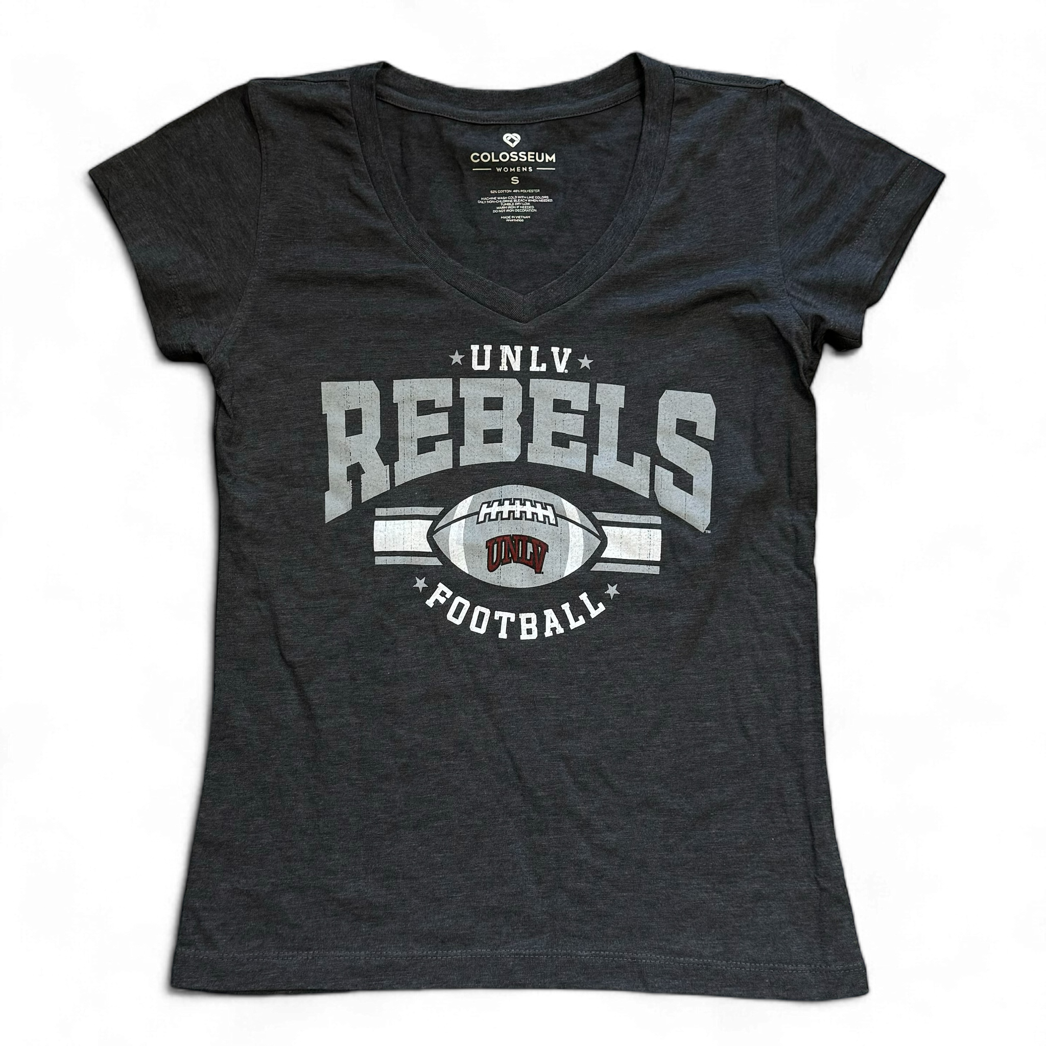 UNLV Women’s Playbook Arch V-Neck Tee - Gray