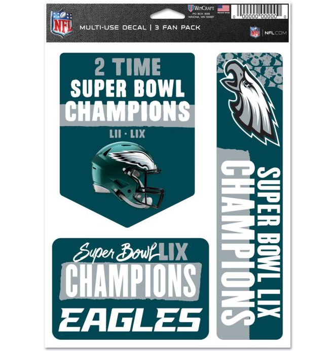 Philadelphia Eagles Super Bowl Champions Multi Use 3 Fan Pack