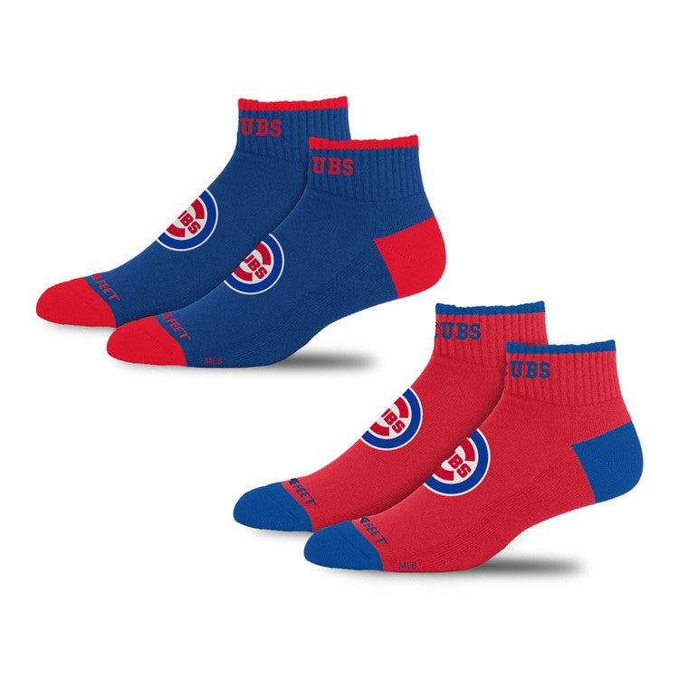 Chicago Cubs Front and Center Socks - 2 Pack