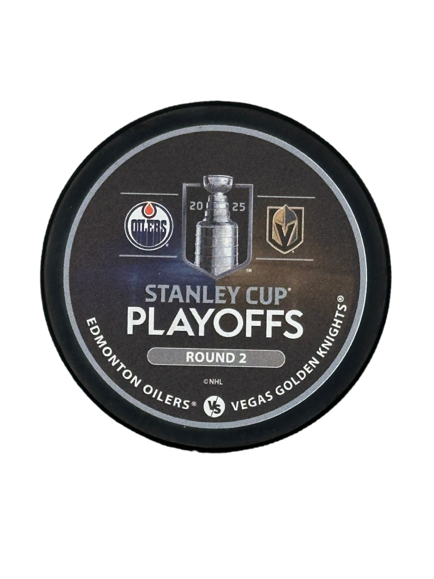 Vegas Golden Knights Vs. Edmonton Oilers NHL Stanley Cup Playoff Round 2 Puck