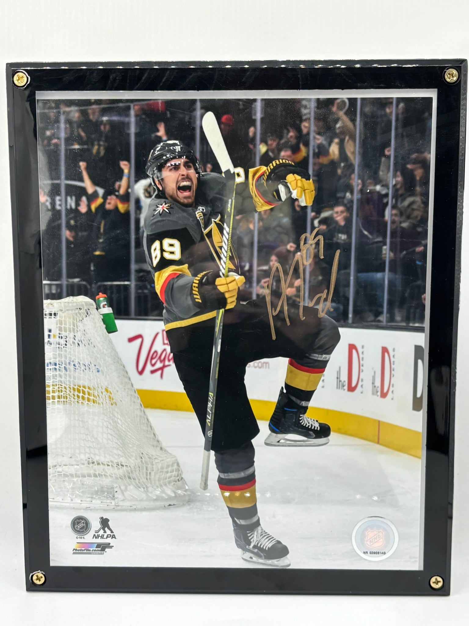 Alex Tuch Vegas Golden Knights Signed 8X10 Photo in Case