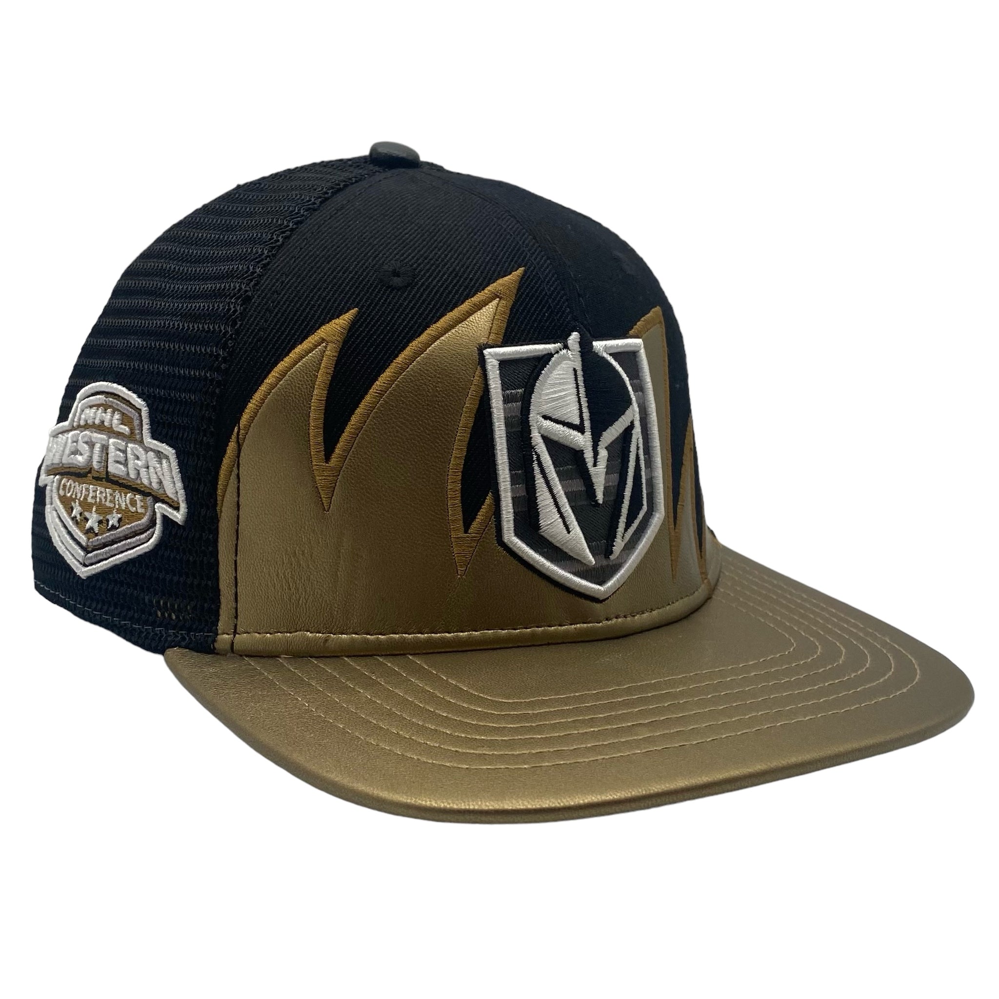 Vegas Golden Knights Pro Standard Metallic Spiked Mesh Snapback Hat