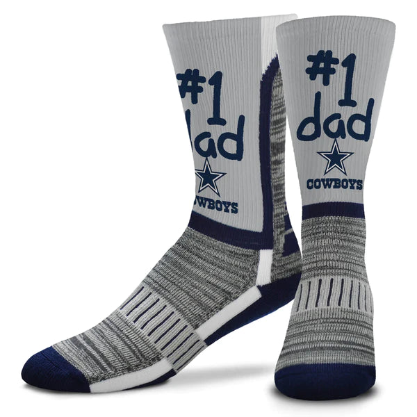 Dallas Cowboys For Bare Feet #1 Dad V Curve Crew Socks