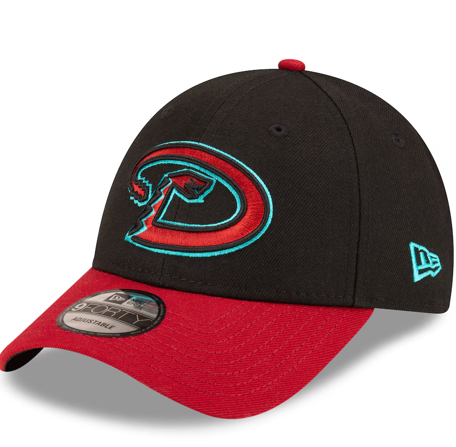 Arizona Diamondbacks New Era Road The League 9FORTY Adjustable Hat - Black/Red
