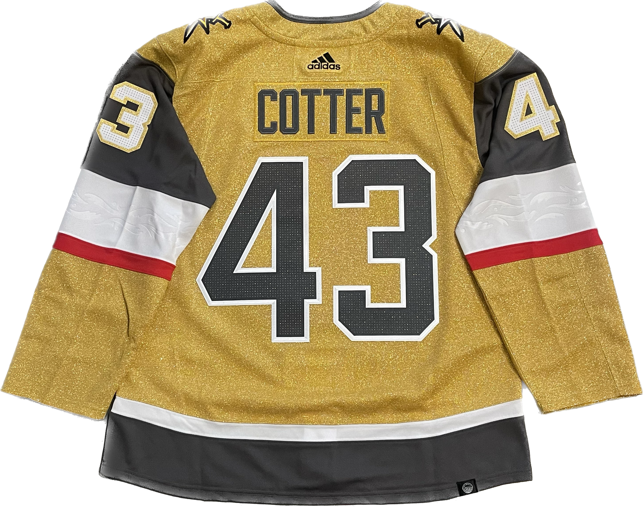 Vegas Golden Knights Paul Cotter #43 Men's Adidas Authentic Home Jersey - Gold ***