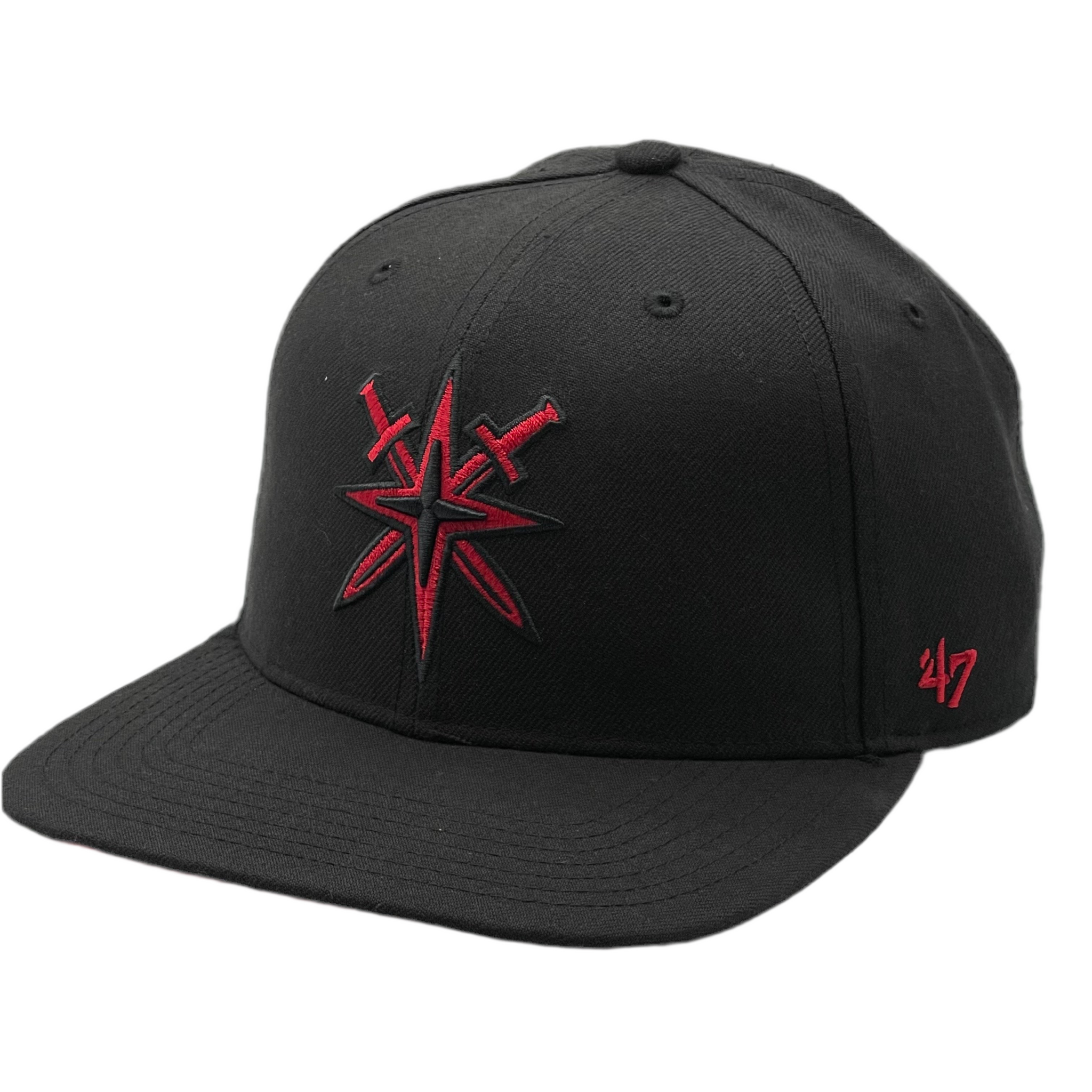 Vegas Golden Knights Face-Off Alternate 47 Brand Red Star Fitted Hat