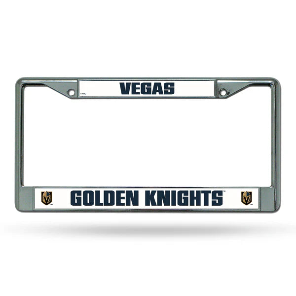 Vegas Golden Knights 12" x 6" Silver Chrome Car/Truck/SUV Auto Accessory By Rico Industries