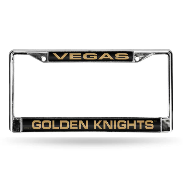 Vegas Golden Knights Laser Chrome License Plate Cover