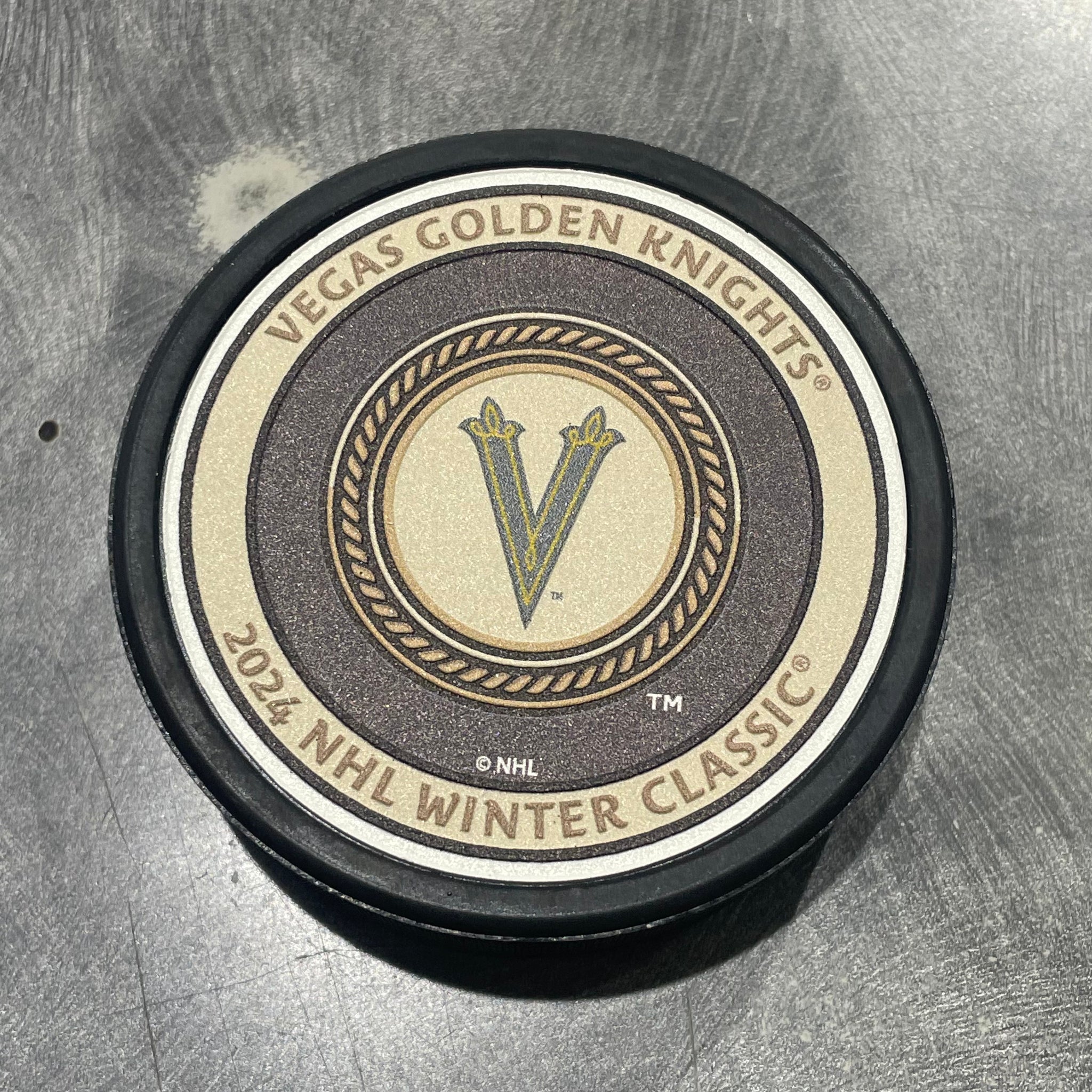 Vegas Golden Knights Winter Classic 2024 Circle Logo 3D Puck