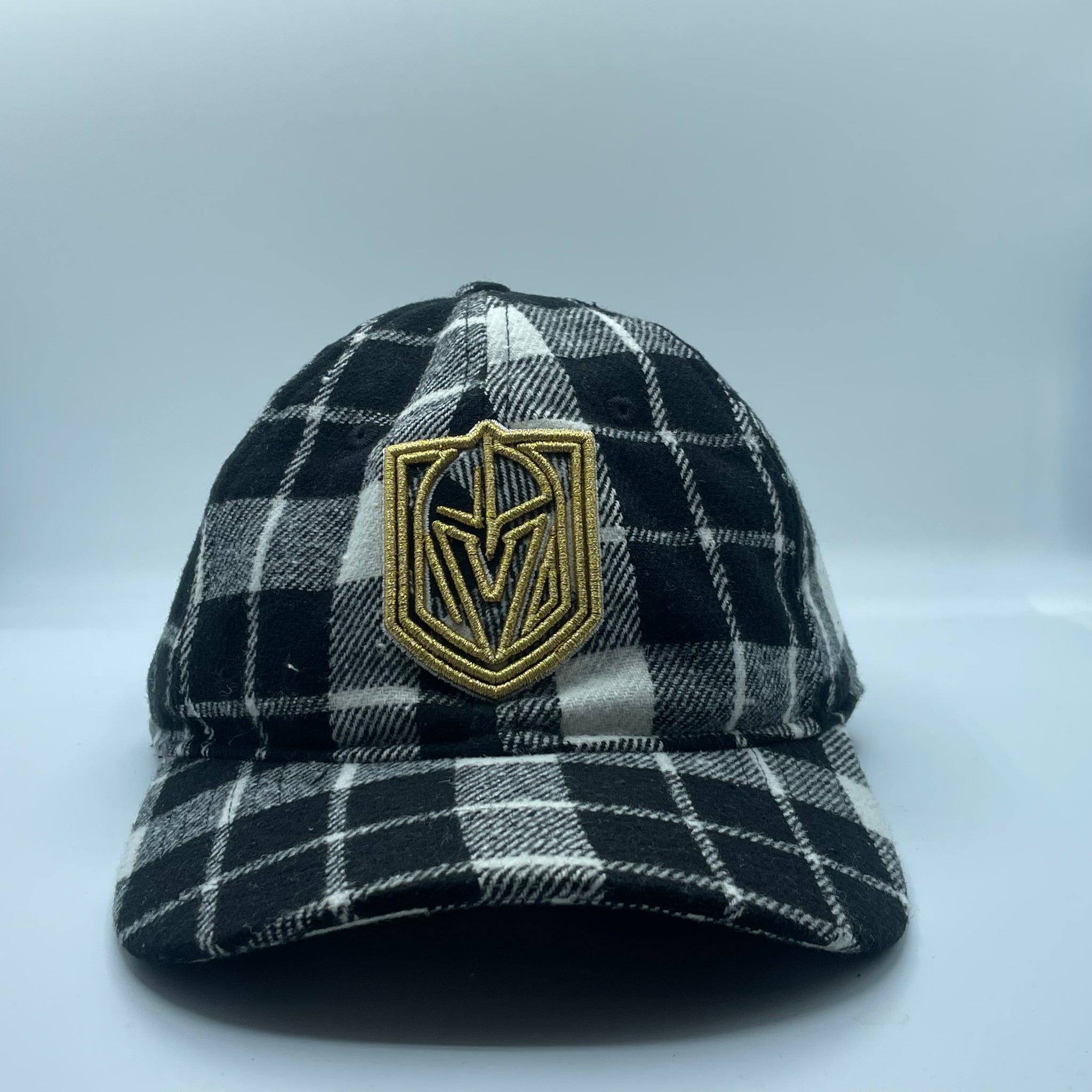 Vegas Golden Knights Winter Flannel Adjustable Hat - Black/White
