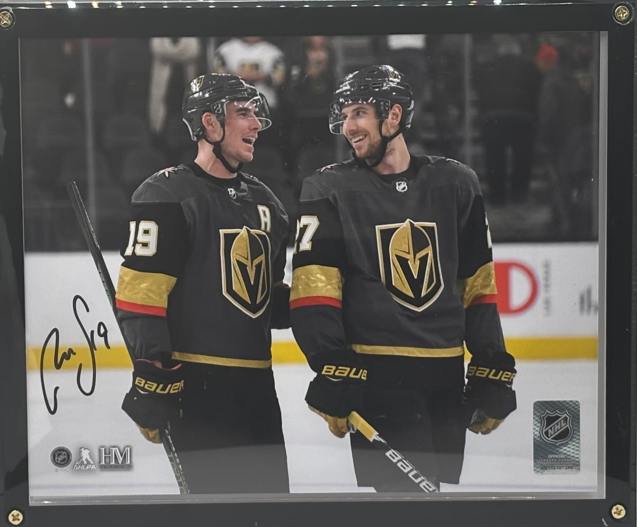 Vegas Golden Knights Autographed Reilly Smith & Shea Theodore Talking 8x10 Photo