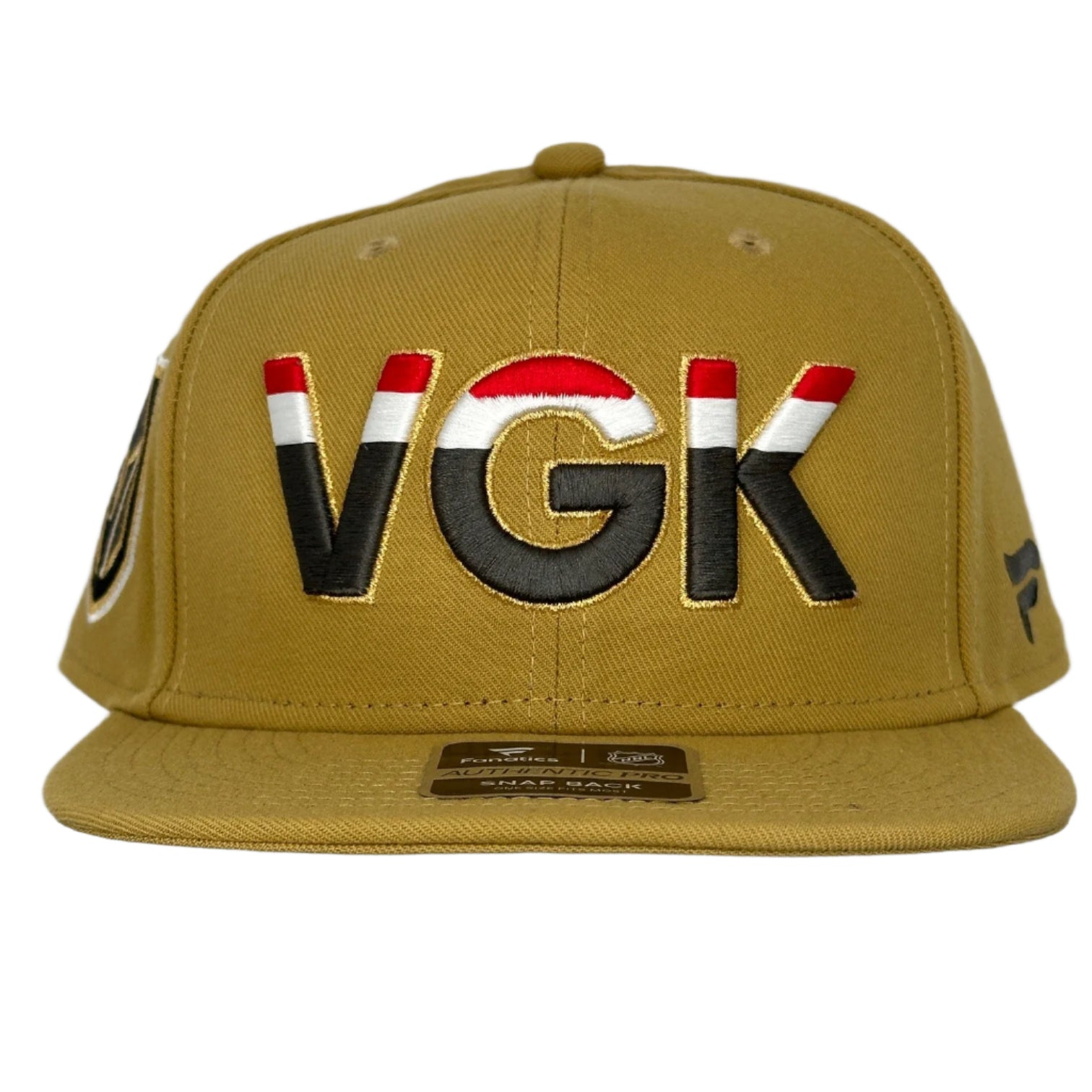 Vegas Golden Knights Fanatics Authentic Pro Rink Snapback Hat - Harvest Gold