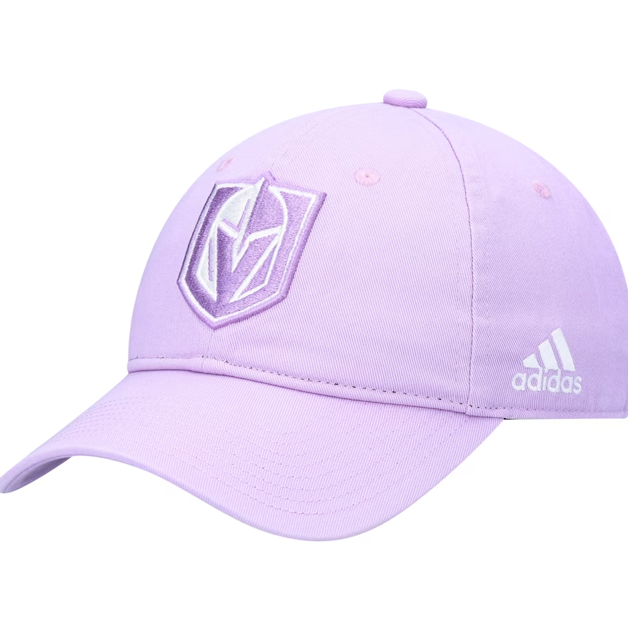 Men's Vegas Golden Knights adidas Purple 2022 Hockey Fights Cancer Slouch Adjustable Hat