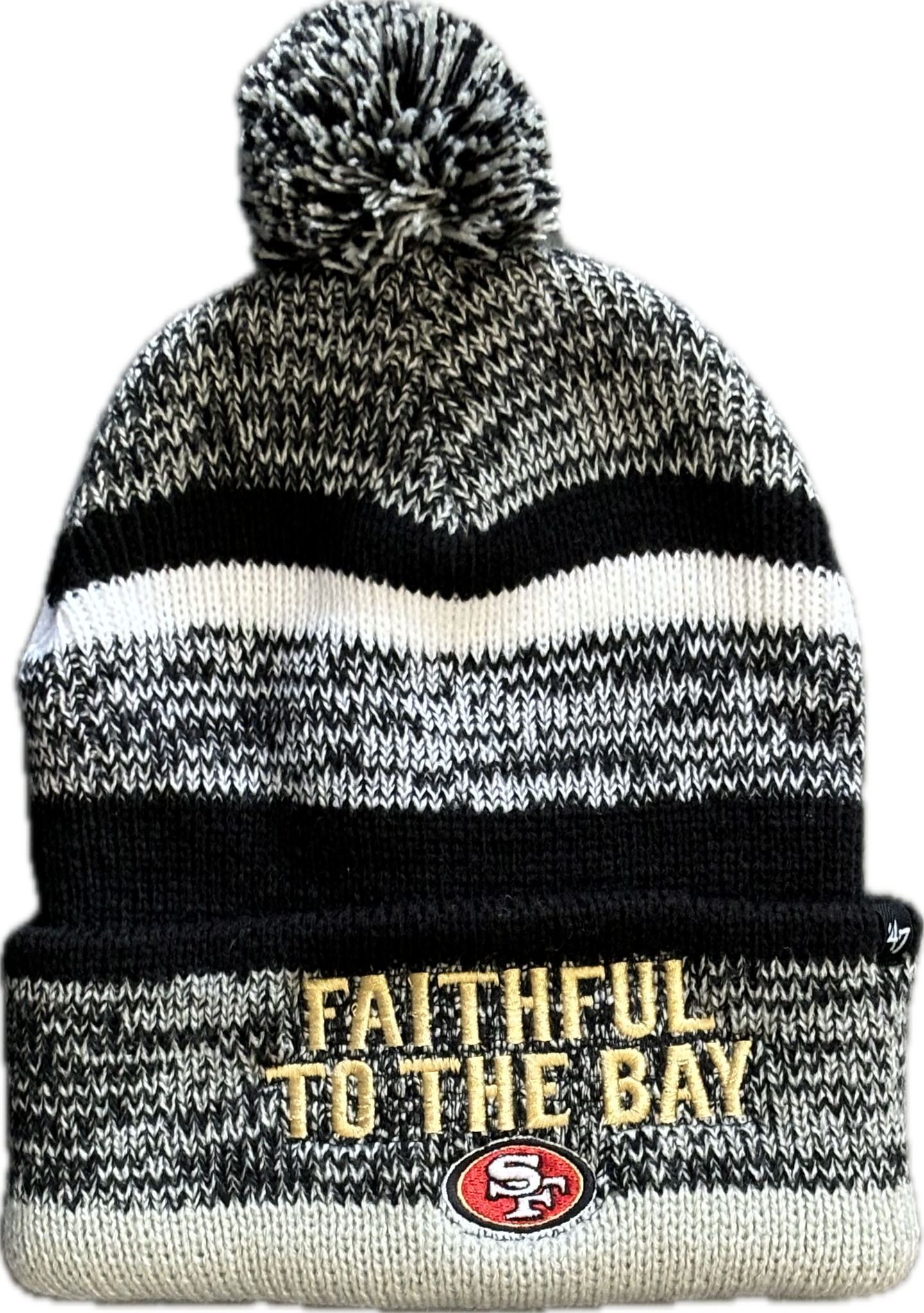 San Francisco 49ers "Faithful to the Bay" Script 47 Cuff Knit with Pom