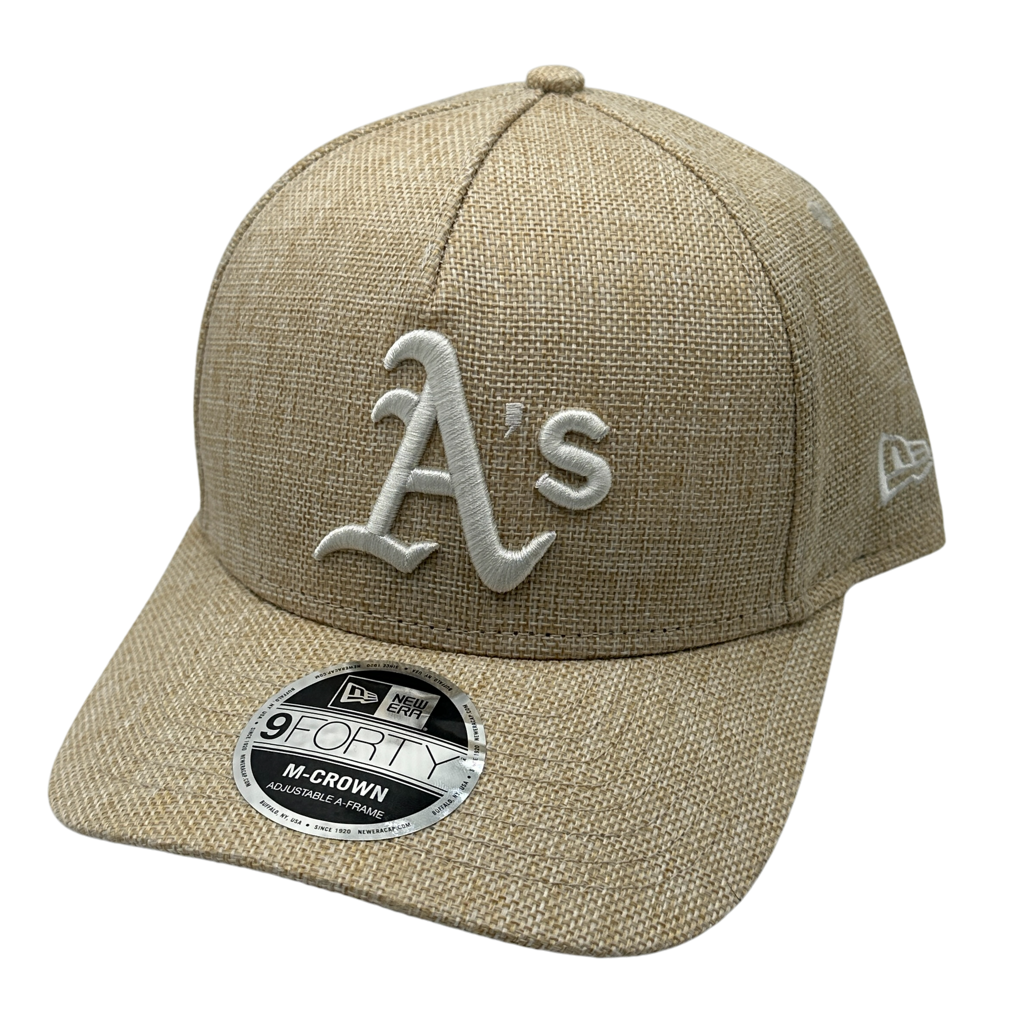 Oakland Athletics Cotton Weave New Era 9FORTY M-Crown Adjustable Snapback Hat
