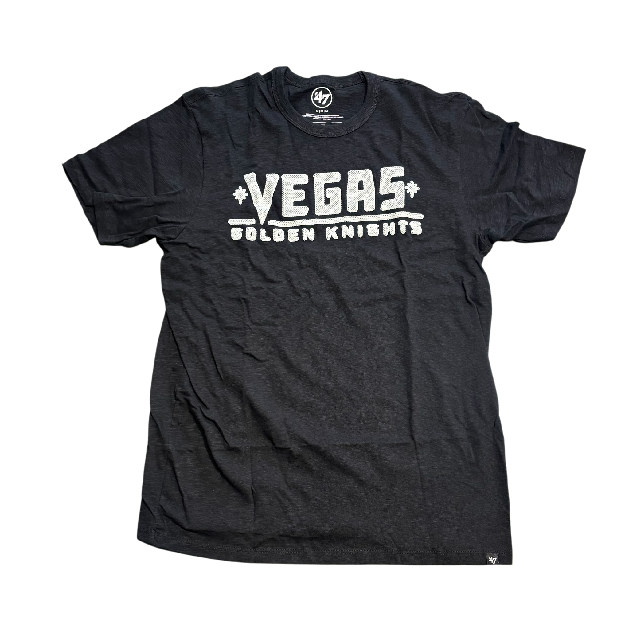 Vegas Golden Knights Men's Chain Stitch Franklin T-Shirt - Black