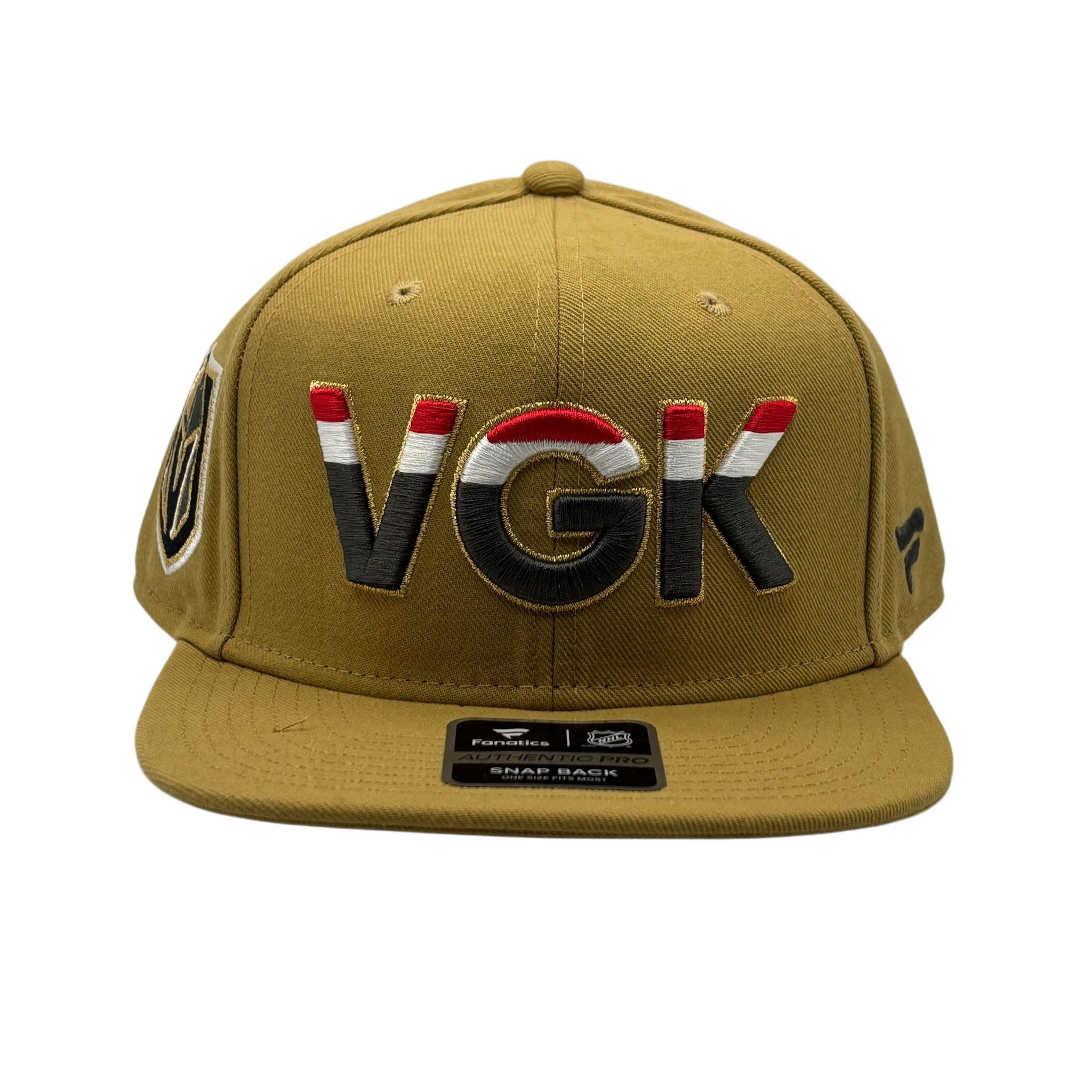 Vegas Golden Knights Fanatics Authentic Pro Rink Snapback Hat - Harvest Gold