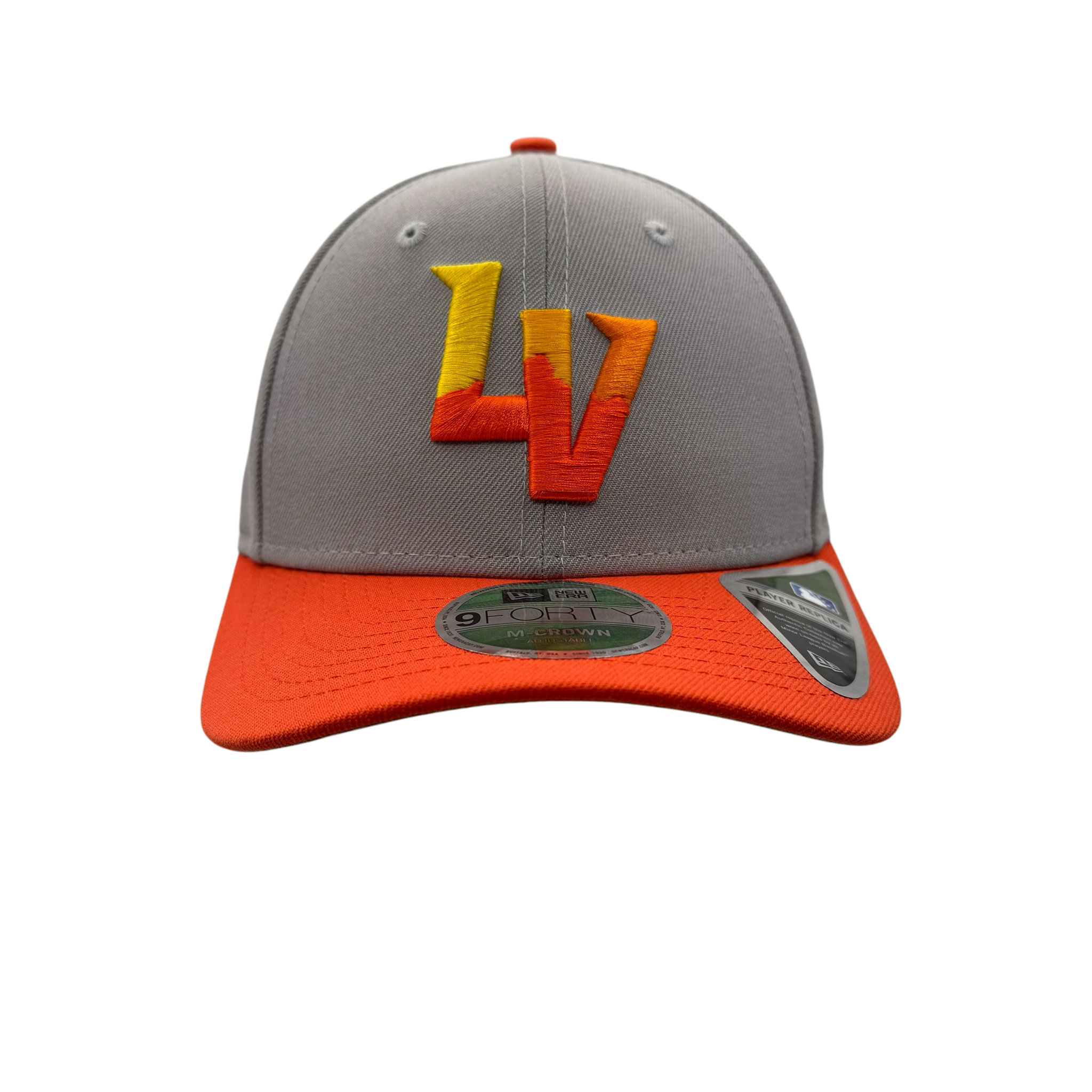 Las Vegas Aviators New Era Game Player Replica 9FORTY M-Crown Hat - Grey/Orange