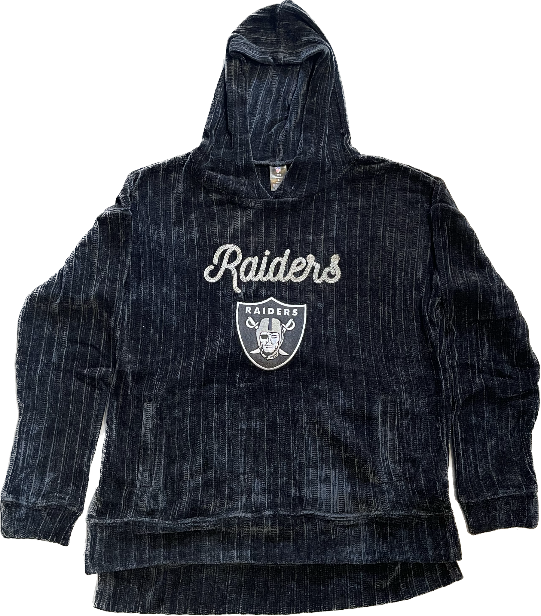 Las Vegas Raiders Womens Fleece Chenille Hood