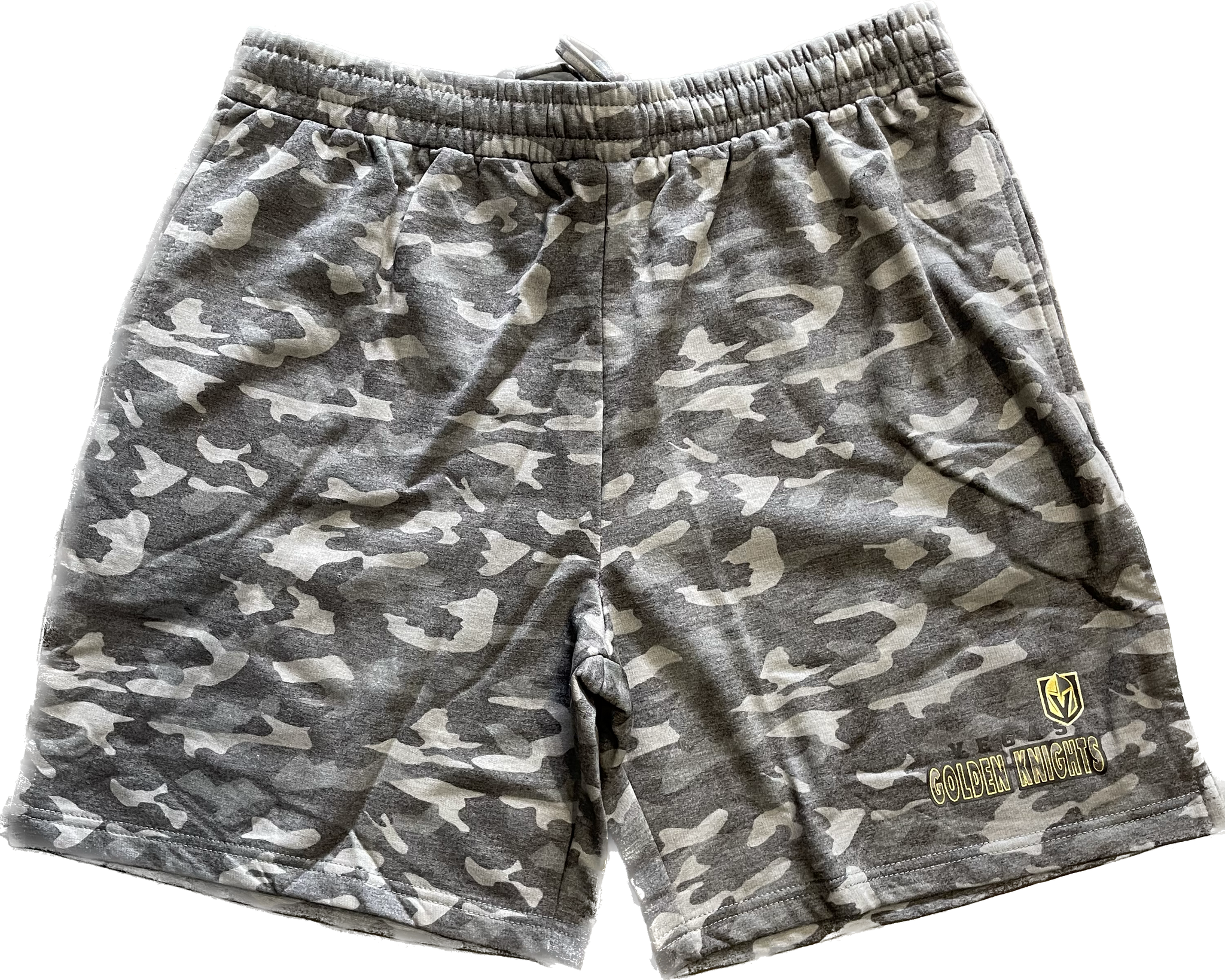 Vegas Golden Knights Concepts Sport Charcoal/Gray Camo Backup Terry Jam Lounge Shorts
