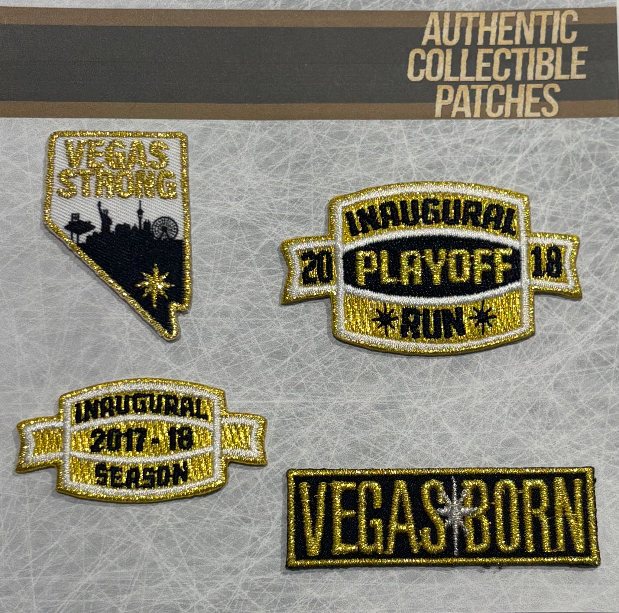 Vegas Golden Knights Authentic Collectible Mini Patches - 4 Pack