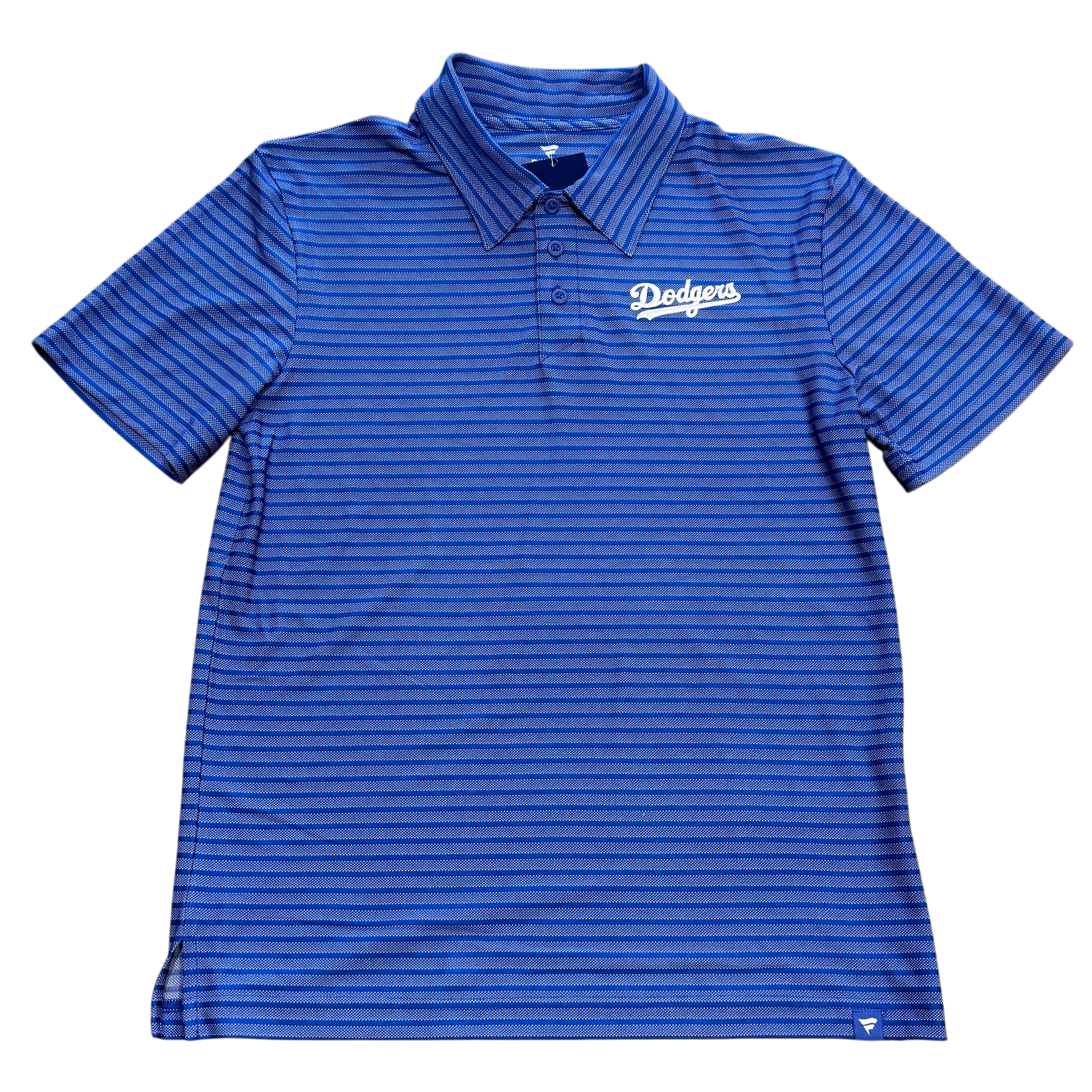 Los Angeles Dodgers Men's Fanatics Sweeper Striped Polo Shirt - Deep Royal