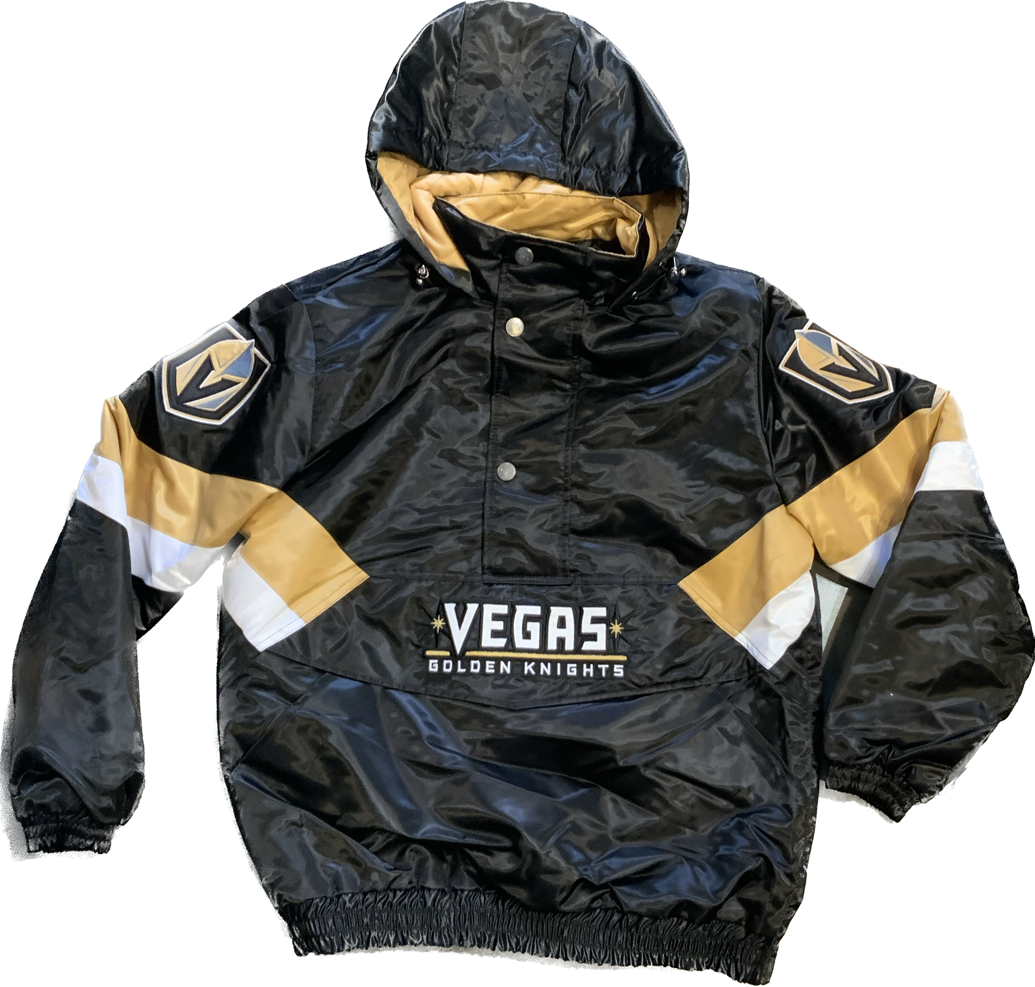 Vegas Golden Knights Satin Hooded Jacket With Front Pouch