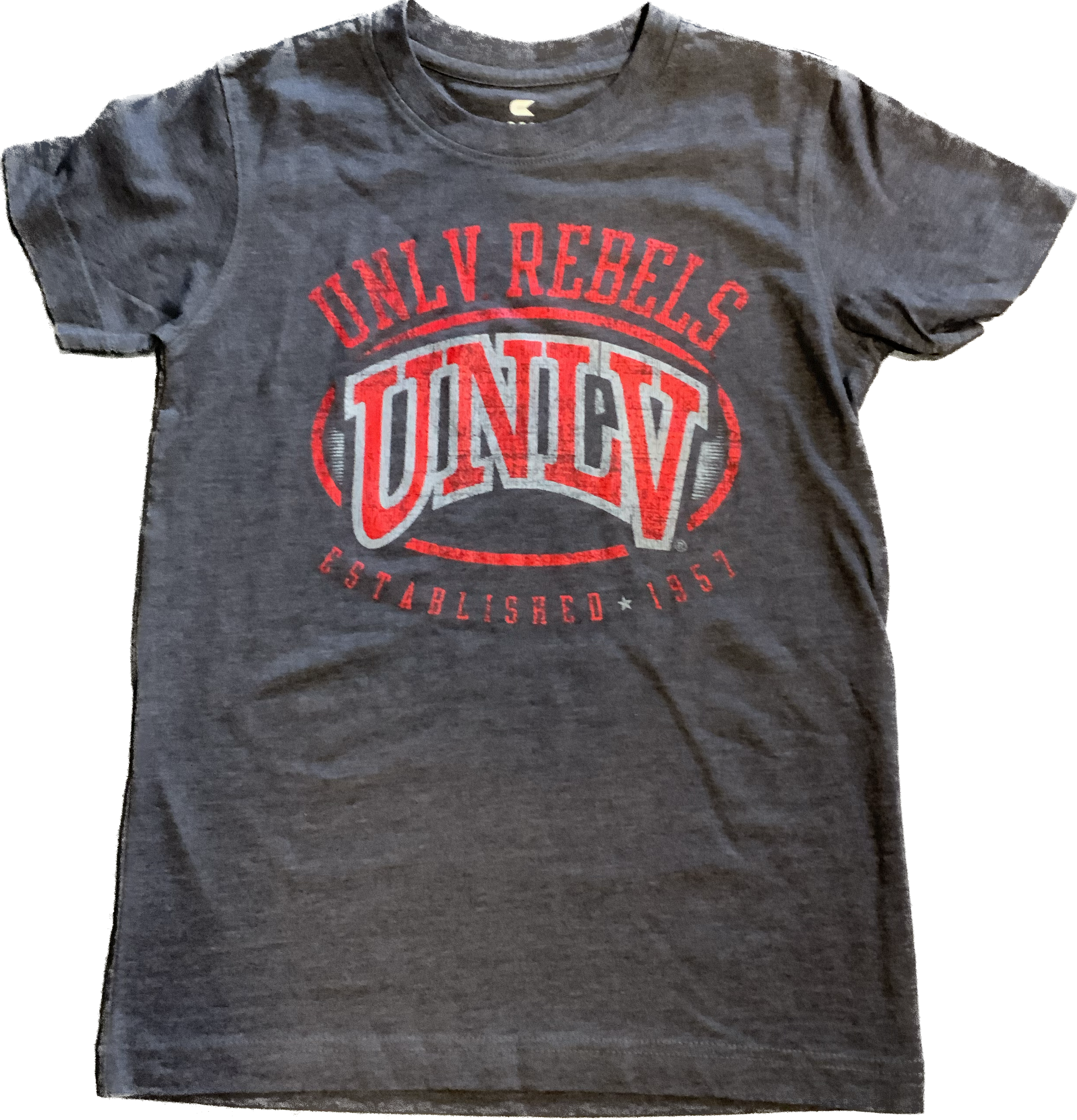 UNLV Youth Playbook Short Sleeve T - Charcoal