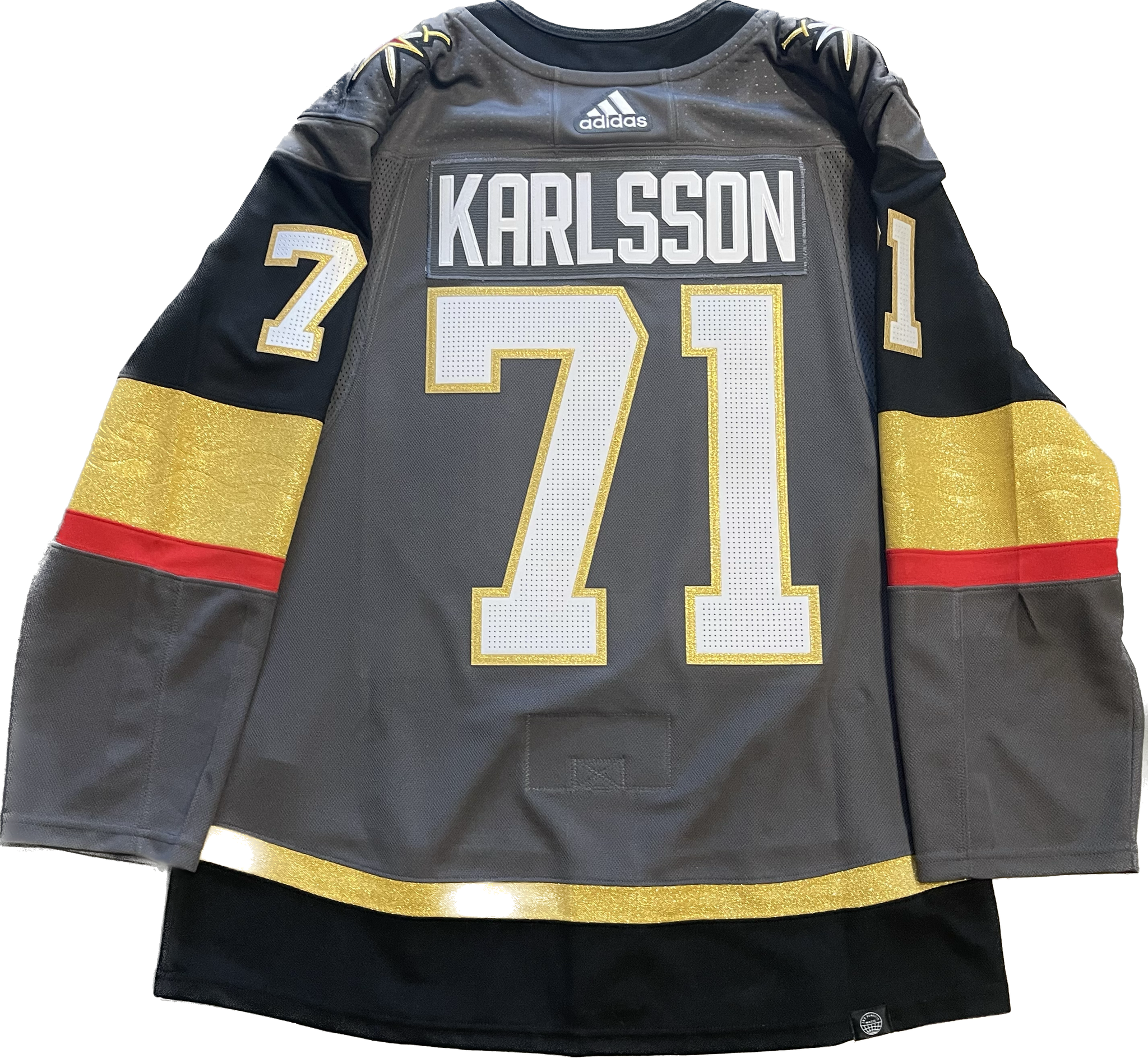Vegas Golden Knights William Karlsson #71 Men's Adidas Primegreen Alternate Jersey - Gray (FINAL SALE)
