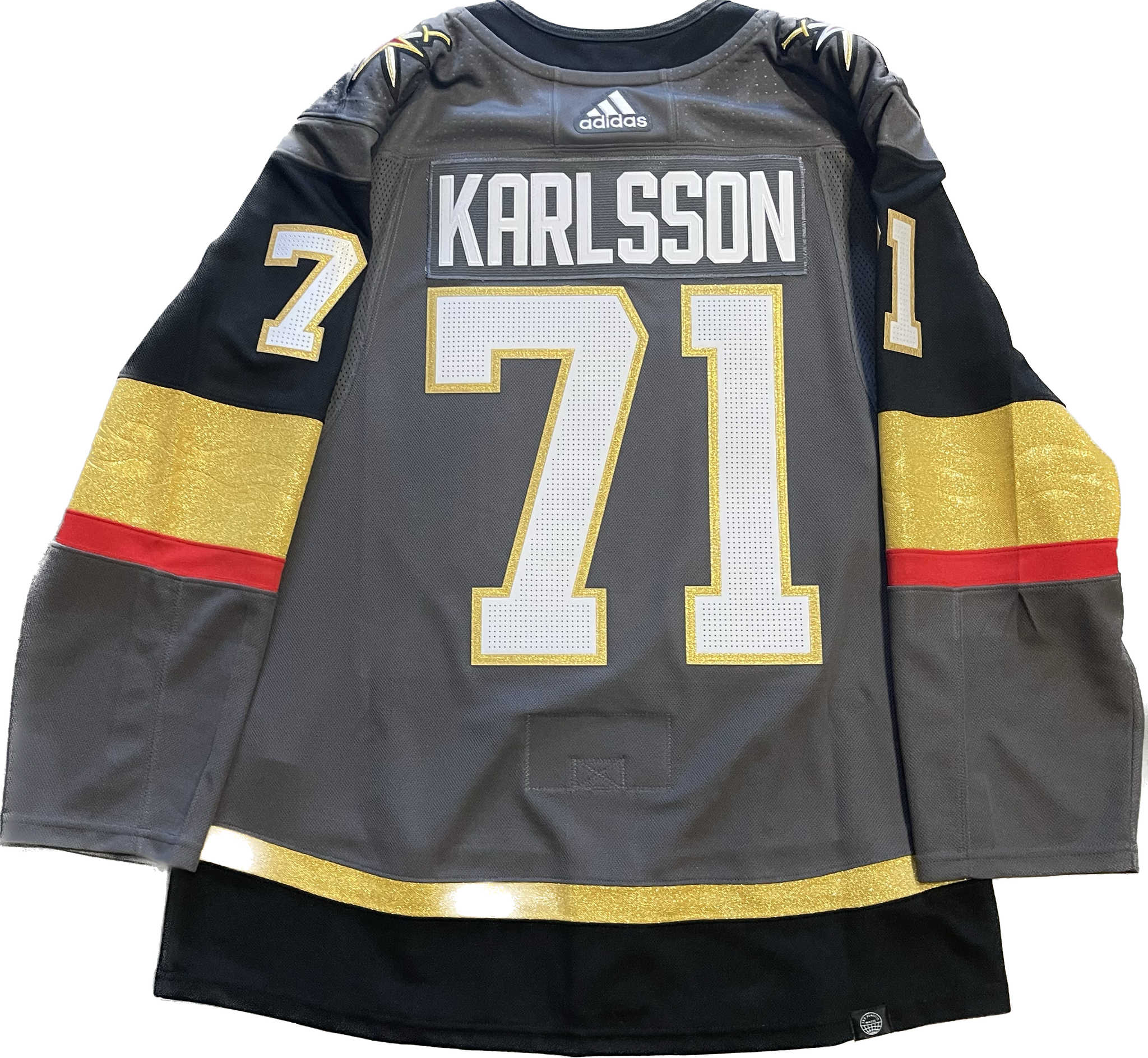 Vegas Golden Knights William Karlsson #71 Men's Adidas Authentic Alternate Jersey - Gray ***