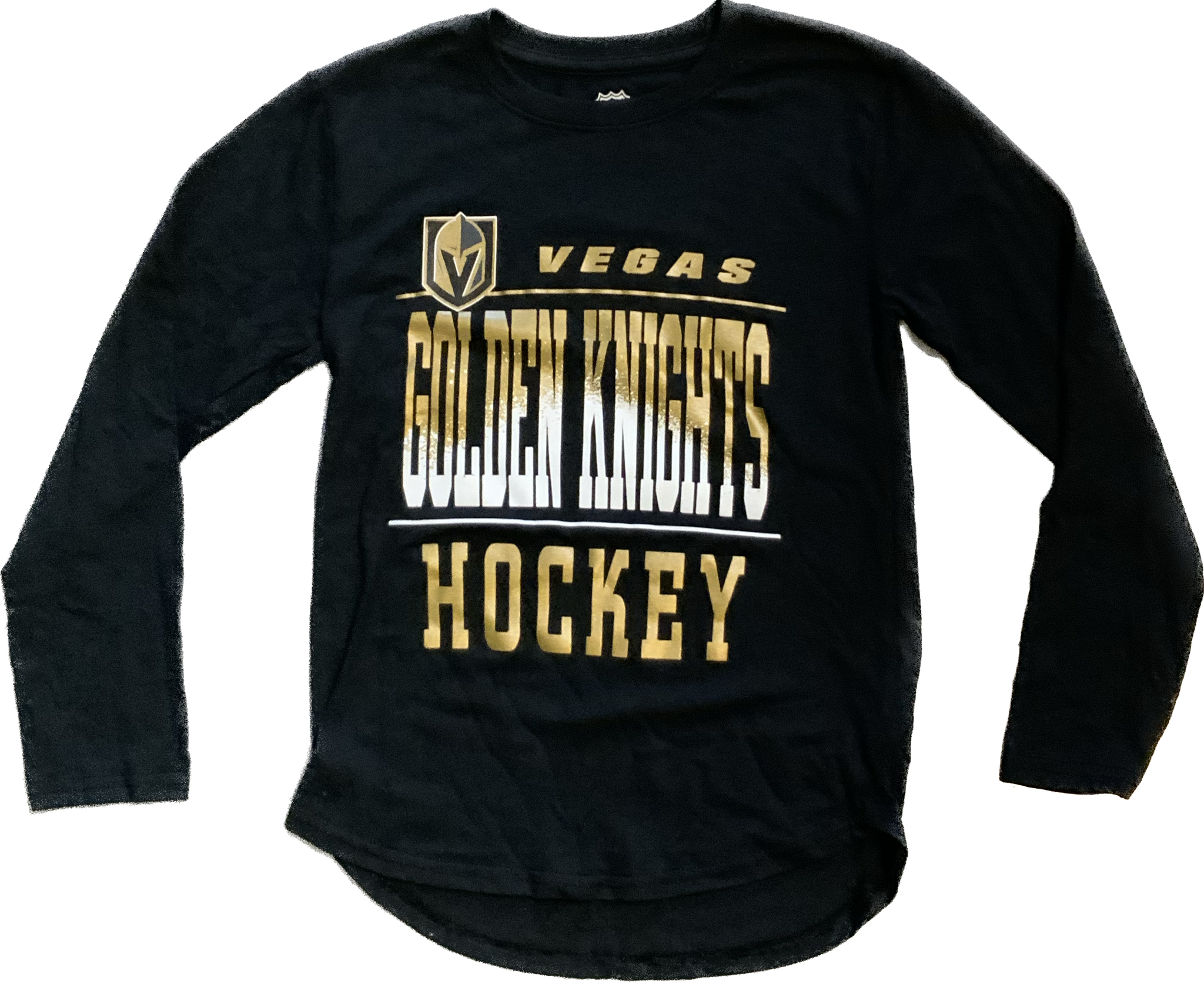 Vegas Golden Knights Youth Girls Barn Burner Long Sleeve Shirt - Black