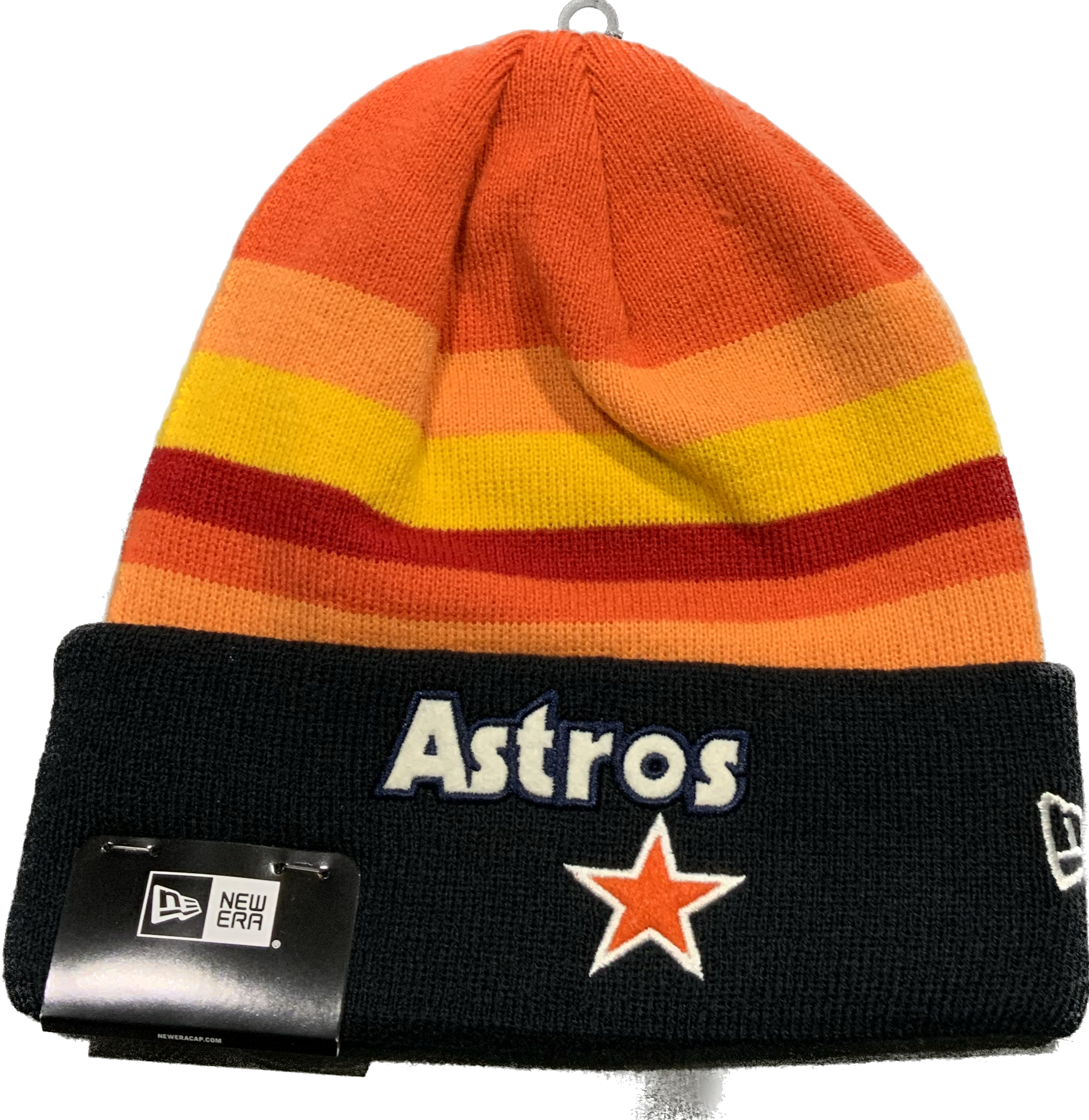 Houston Astros Retro Throwback Cuff Knit Beanie - Orange