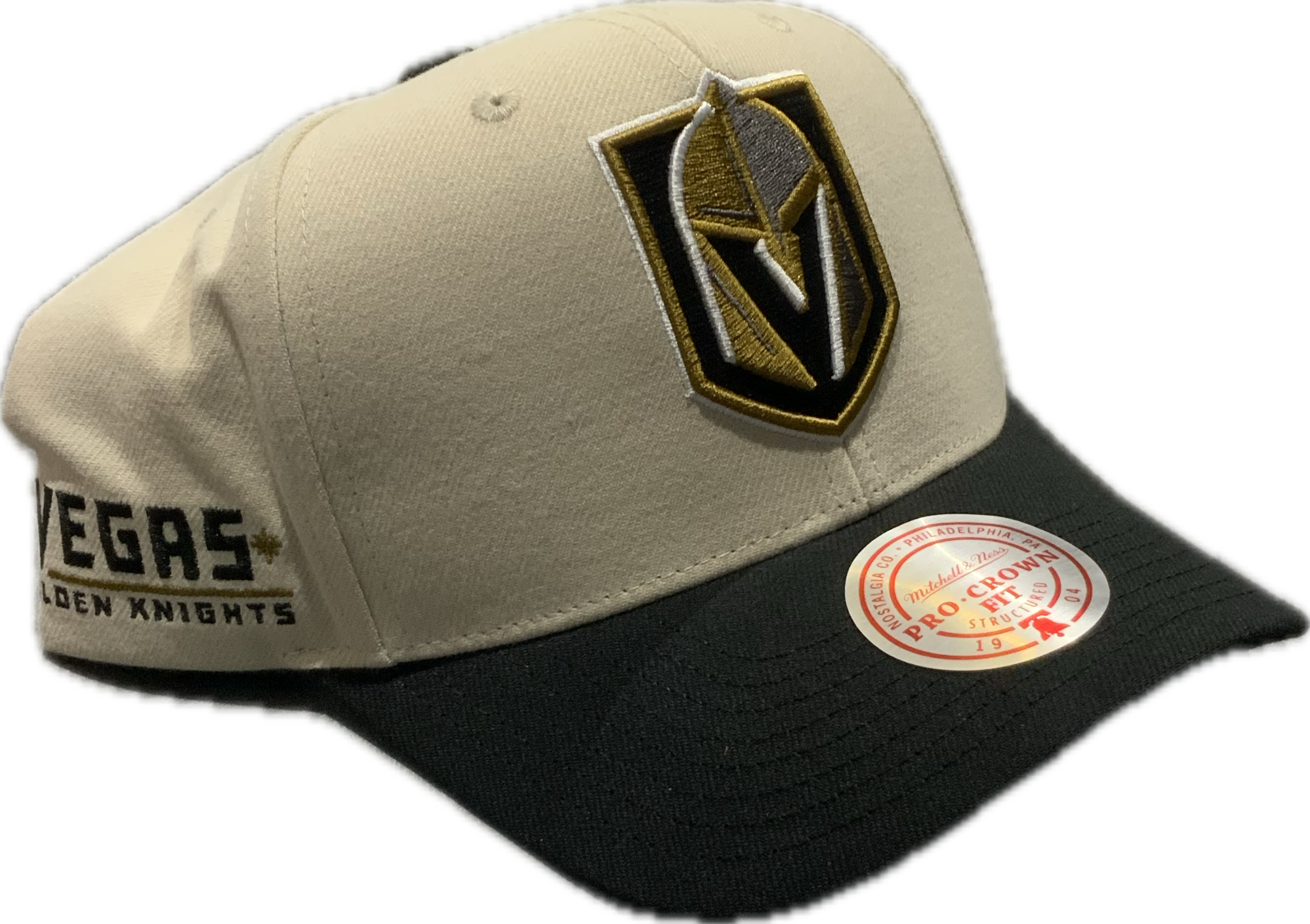Vegas Golden Knights Game On Pro Curved Cream Snapback Hat