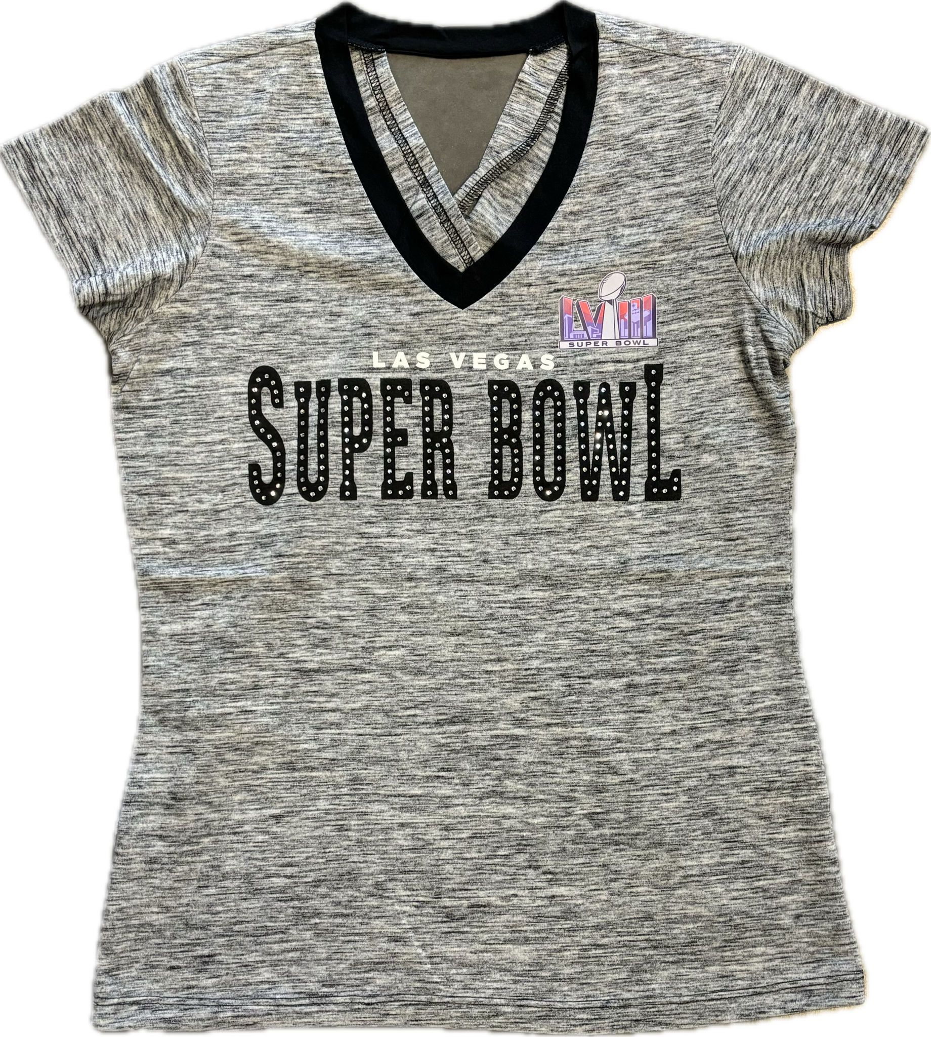 Super Bowl LVIII Women's Dot Bling V-Neck Shirt
