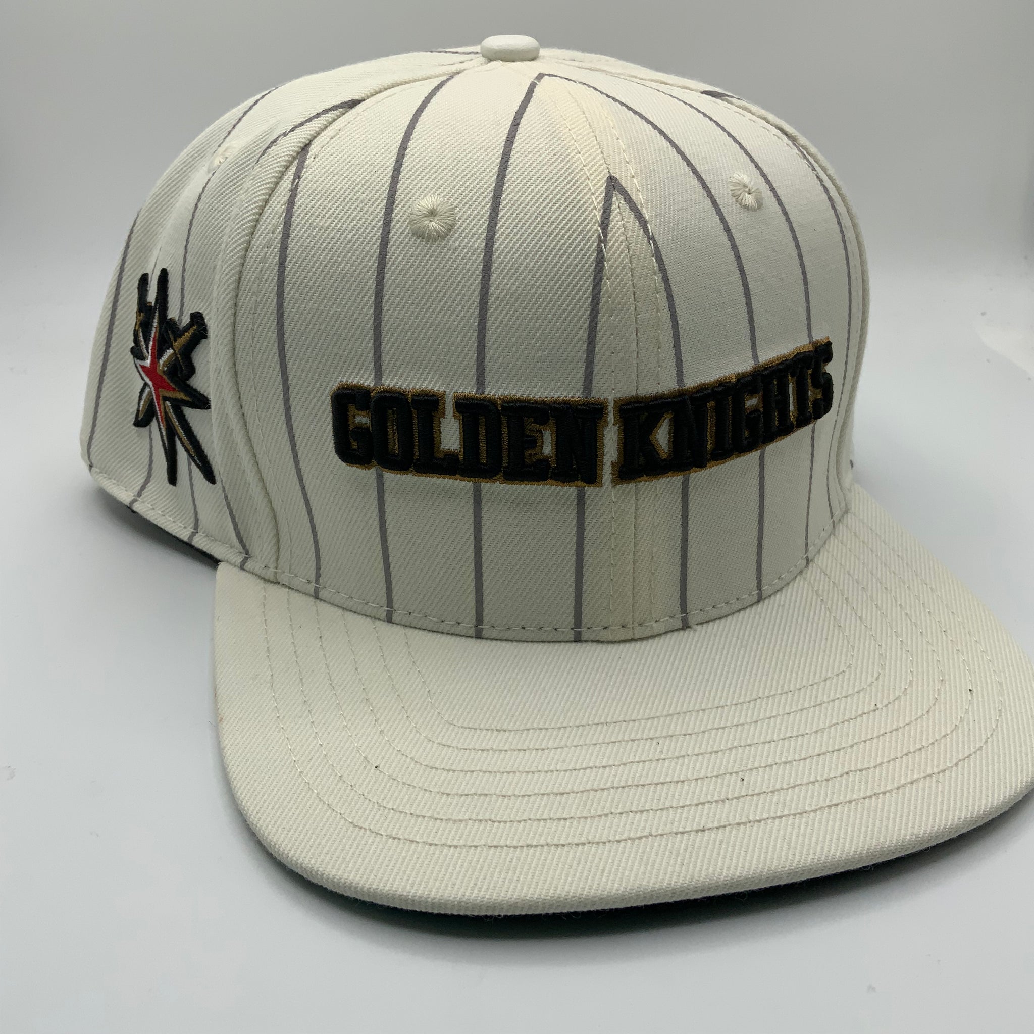 Vegas Golden Knights Pro Standard Block Letter Pin Stripe Snapback Hat