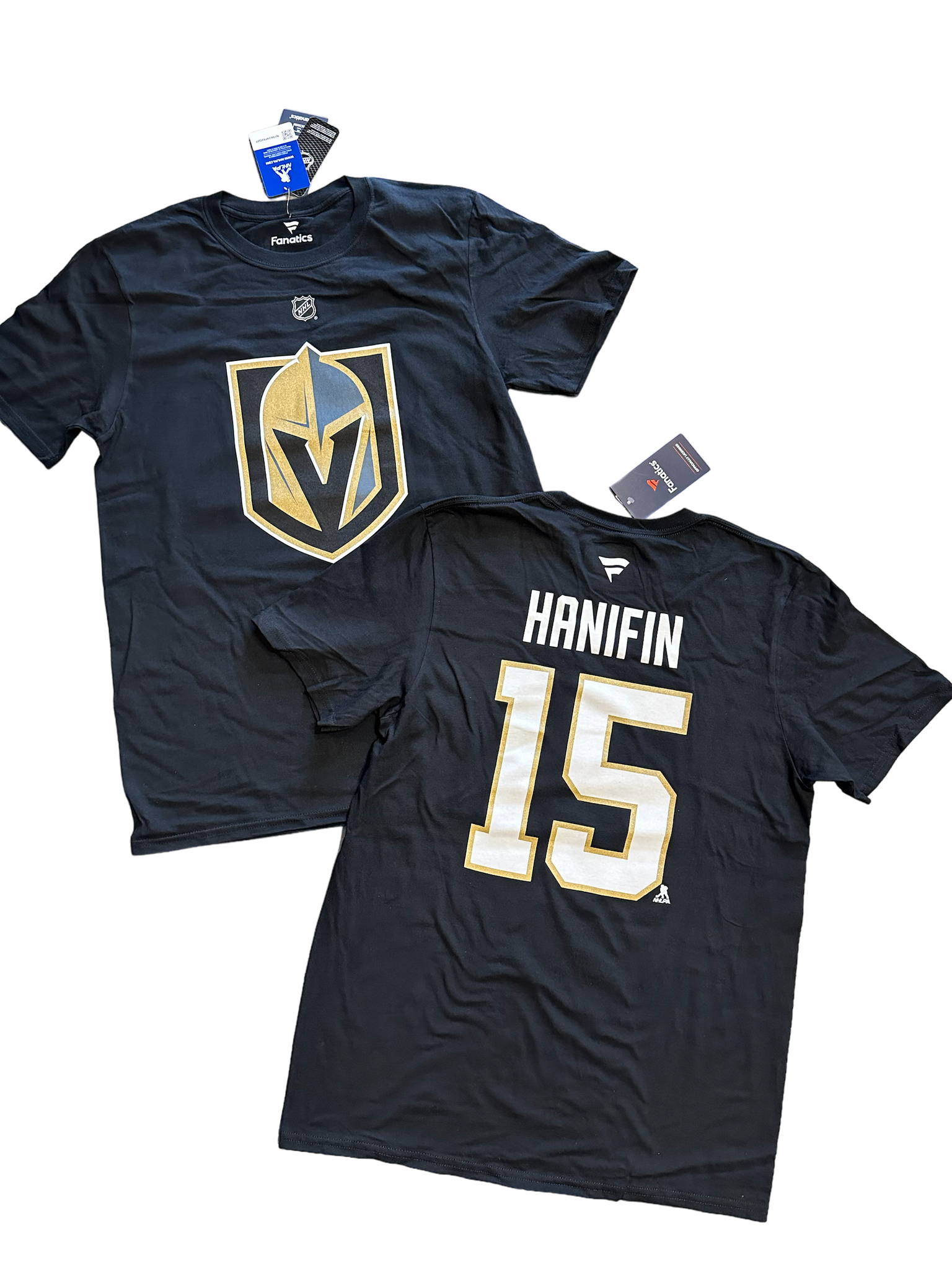 Vegas Golden Knights Hanifin Stack Name & Number T-Shirt - Black