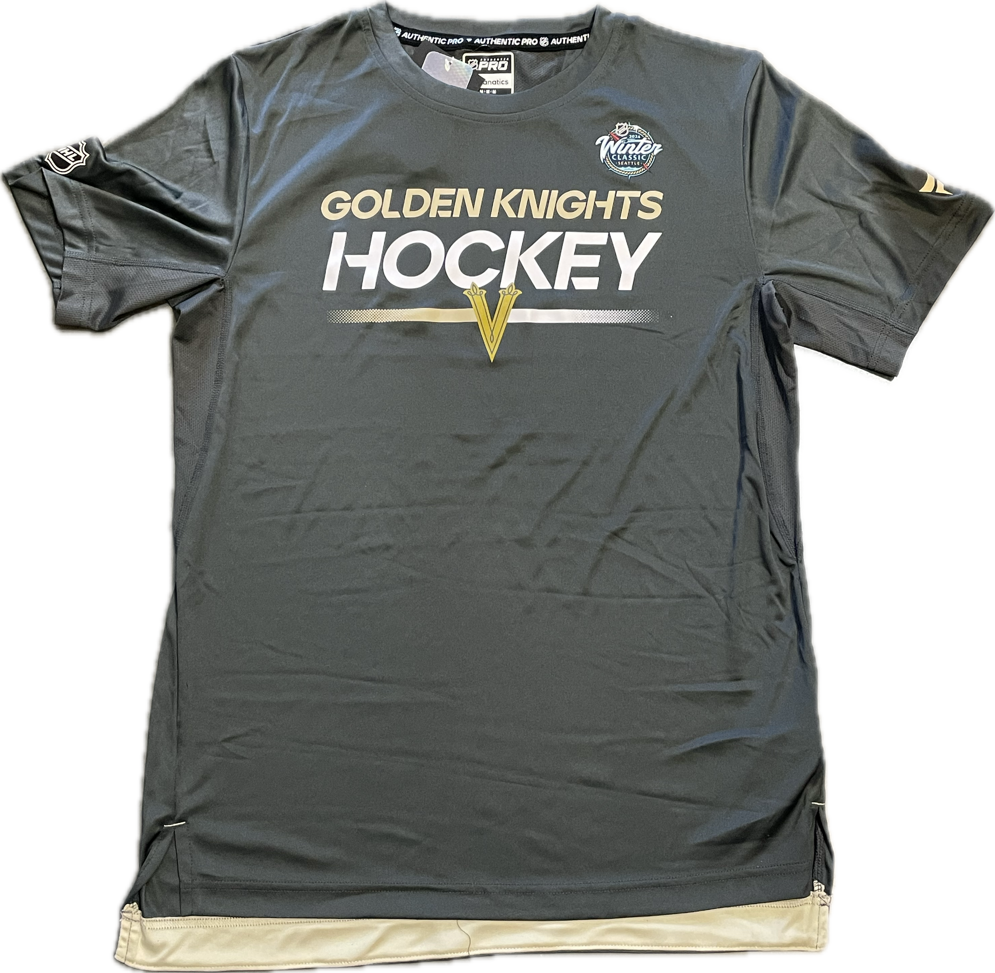 Vegas Golden Knights WINTER CLASSIC Authentic Pro Tech T-Shirt - Gray ***