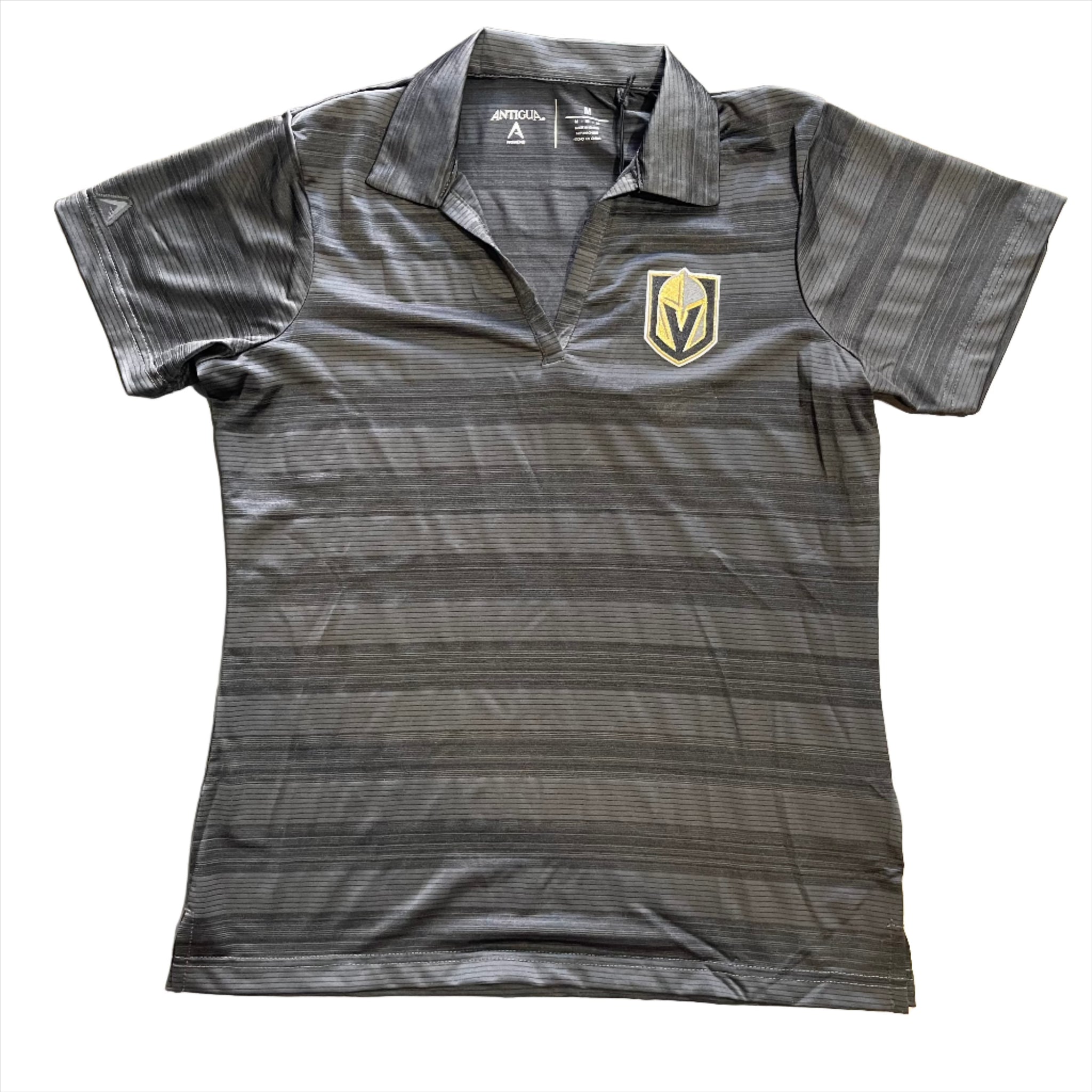 Vegas Golden Knights Women's Antigua Compass Polo Shirt - Gray w/ Primary Logo