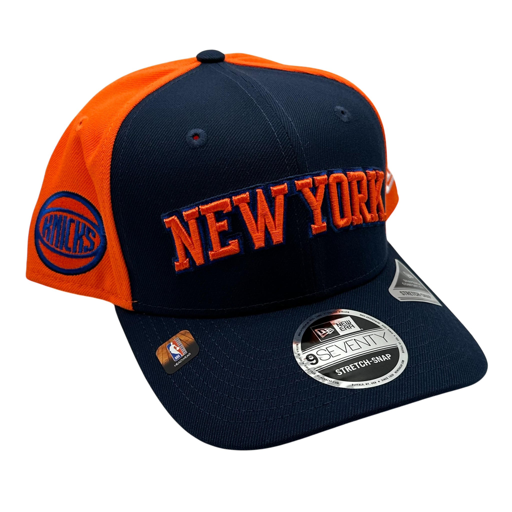 New York Knicks NBA 2024 Statement New Era 9SEVENTY Stretch-Snap Hat