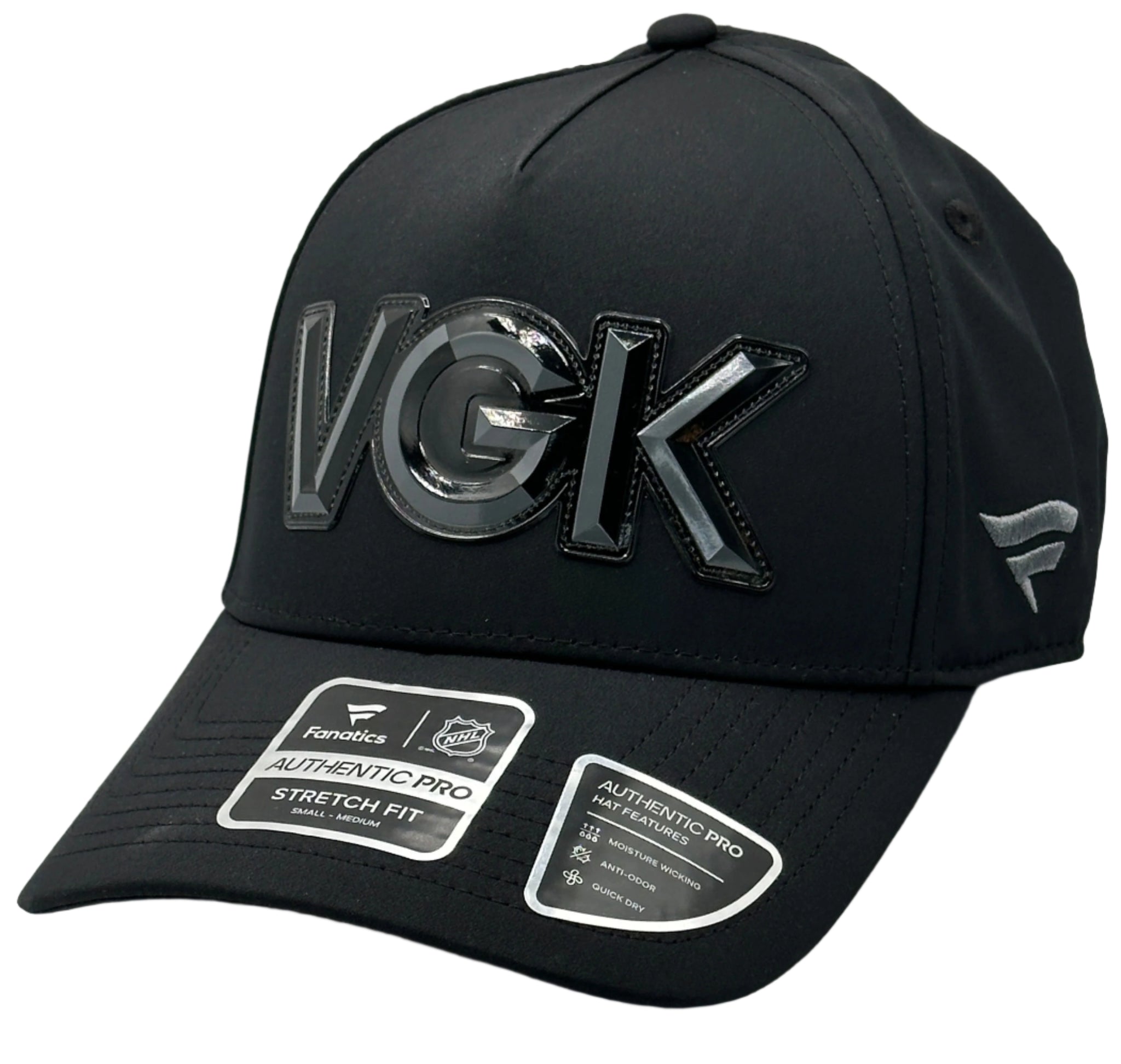 Vegas Golden Knights Fanatics Black Authentic Pro 2025 Road Team Flex Hat