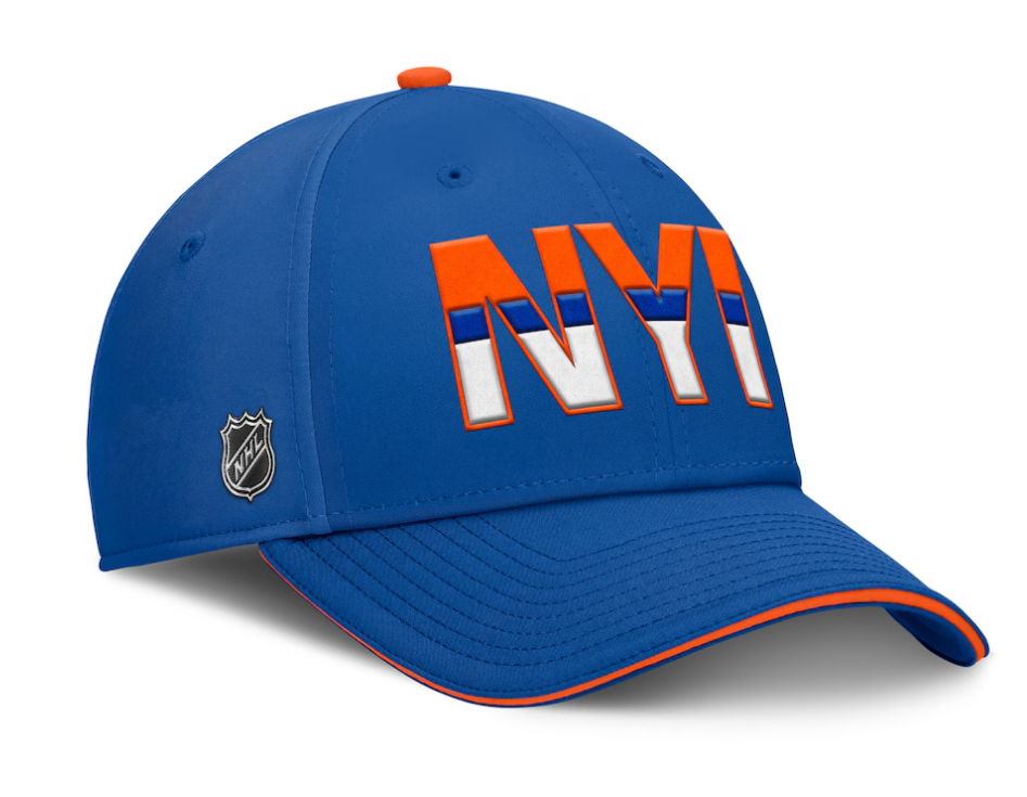 New York Islanders Fanatics Authentic Pro Rink Team Code Flex Hat - Royal/Orange