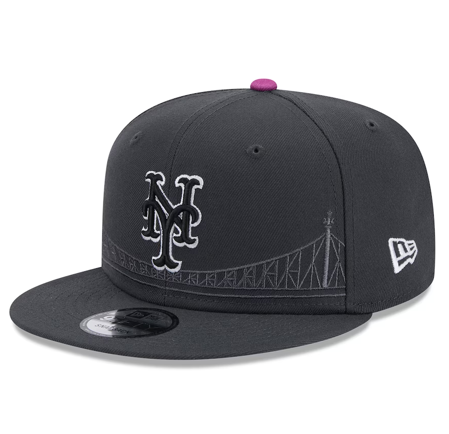 New York Mets New Era Graphite 2024 City Connect 9FIFTY Snapback Hat