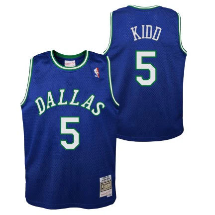 Dallas Mavericks Jason Kidd Youth Mitchell & Ness 1994-95 Hardwood Classics Swingman Jersey - Blue