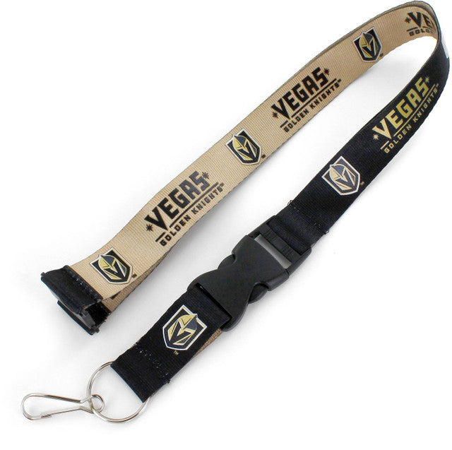 Vegas Golden Knights Reversible Lanyard - Black/Gold