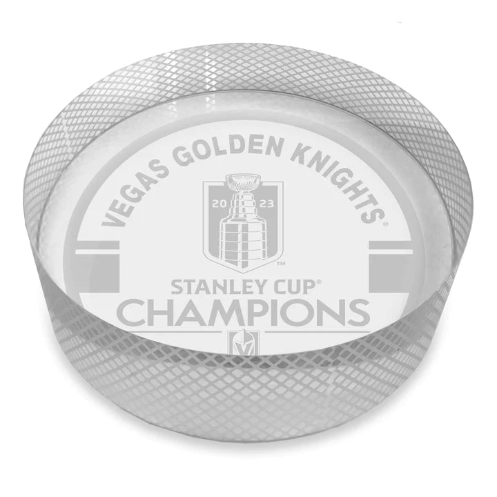 Vegas Golden Knights 2023 Stanley Cup Championship Crystal Puck