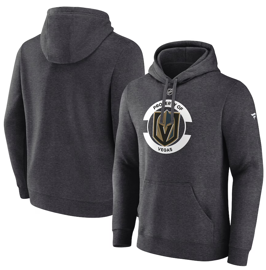 Vegas Golden Knights Womens Authentic Pro Core Secondary Fleece Pullover Hoodie - Heather Charcoal
