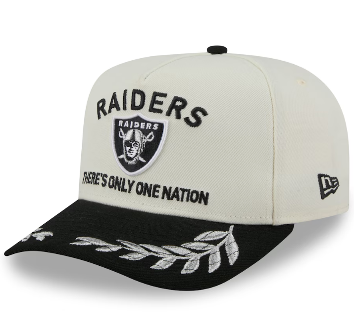 Las Vegas Raiders 2025 NFL Draft New Era 9FIFTY A-Frame Snapback Hat - Cream