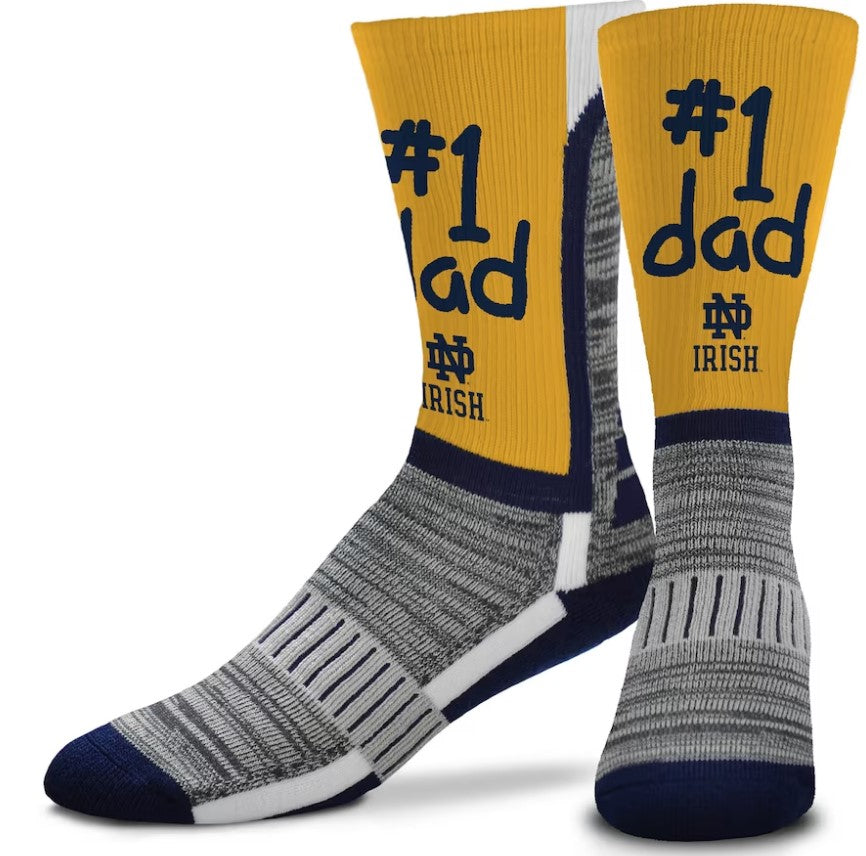 University Of Notre Dame #1 Dad V Curve Crew Socks