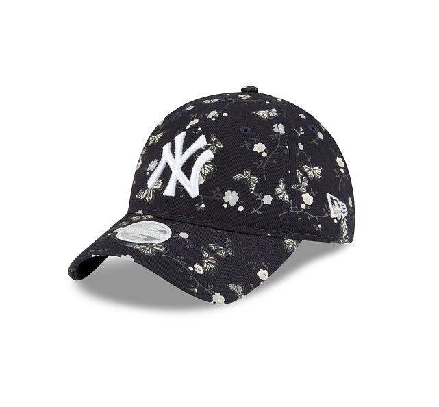 NY Yankees New Era 9Twenty Womens Navy Blue Floral Adjustable Hat